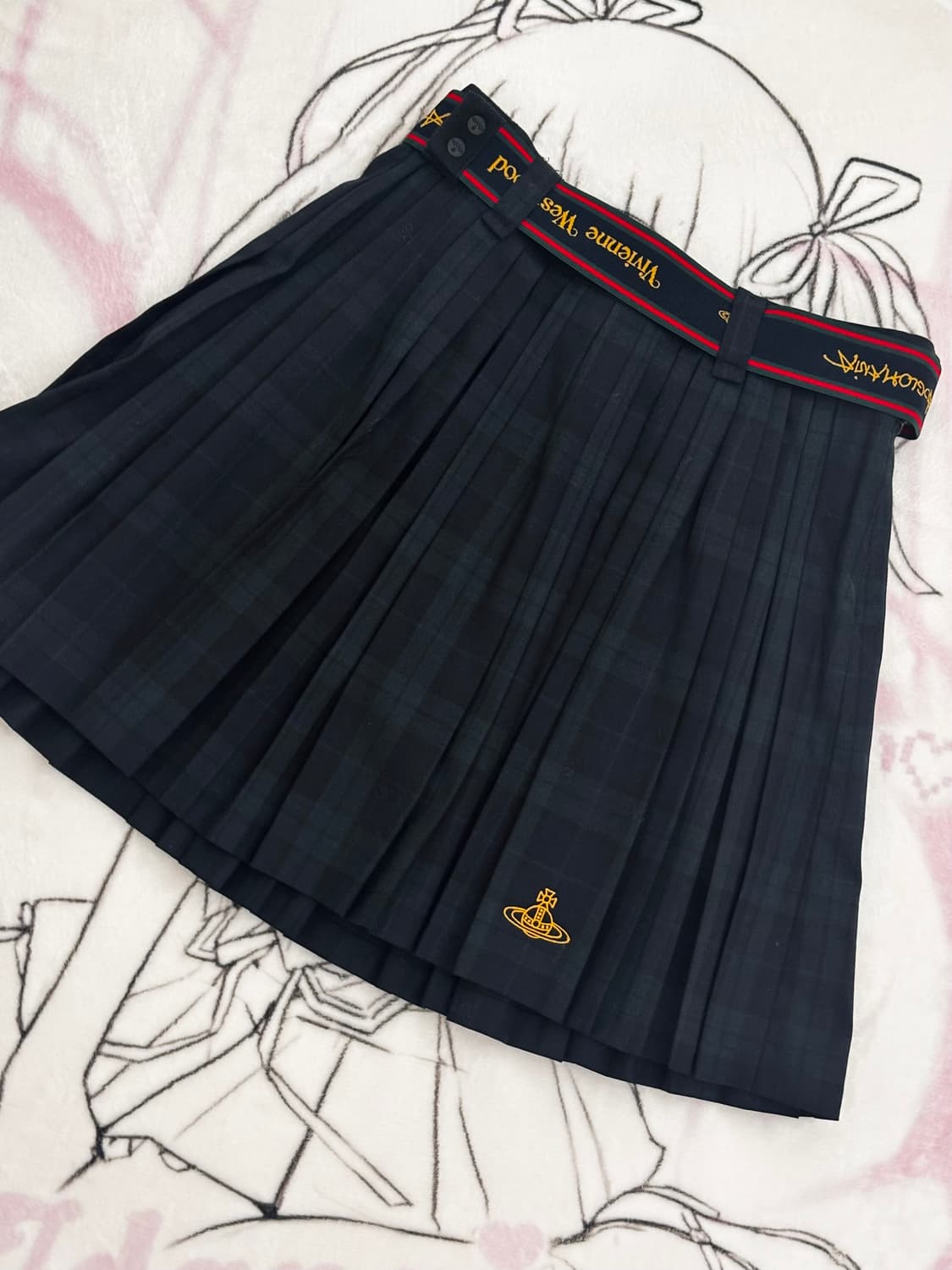 비비안웨스트우드 앵글로매니아 체크 플리츠스커트 상품이미지2