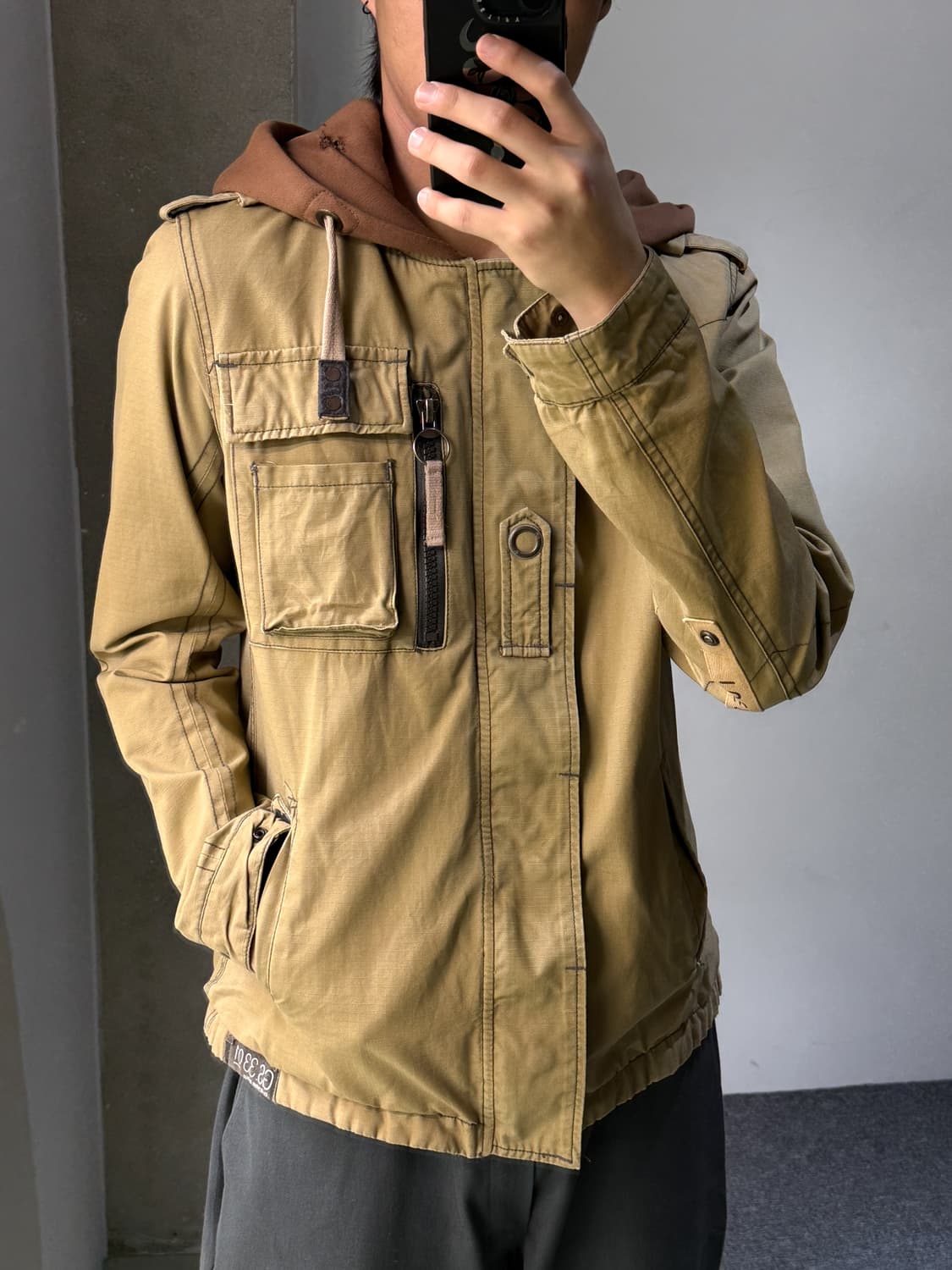 지스타로우 그런지 밀리터리 후드 자켓 상품이미지1