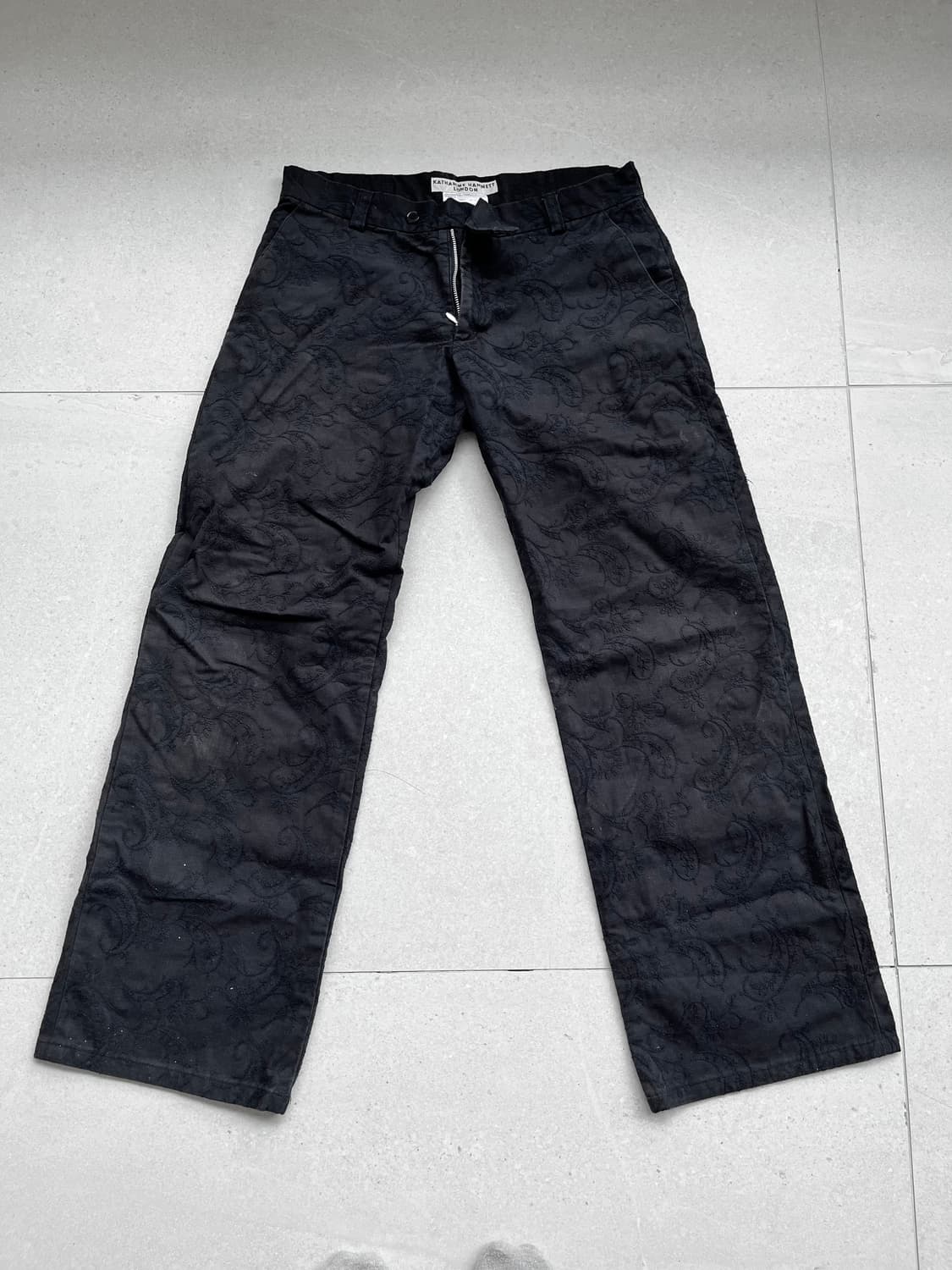 캐서린 햄넷 런던 자수 패턴 바지 상품이미지1