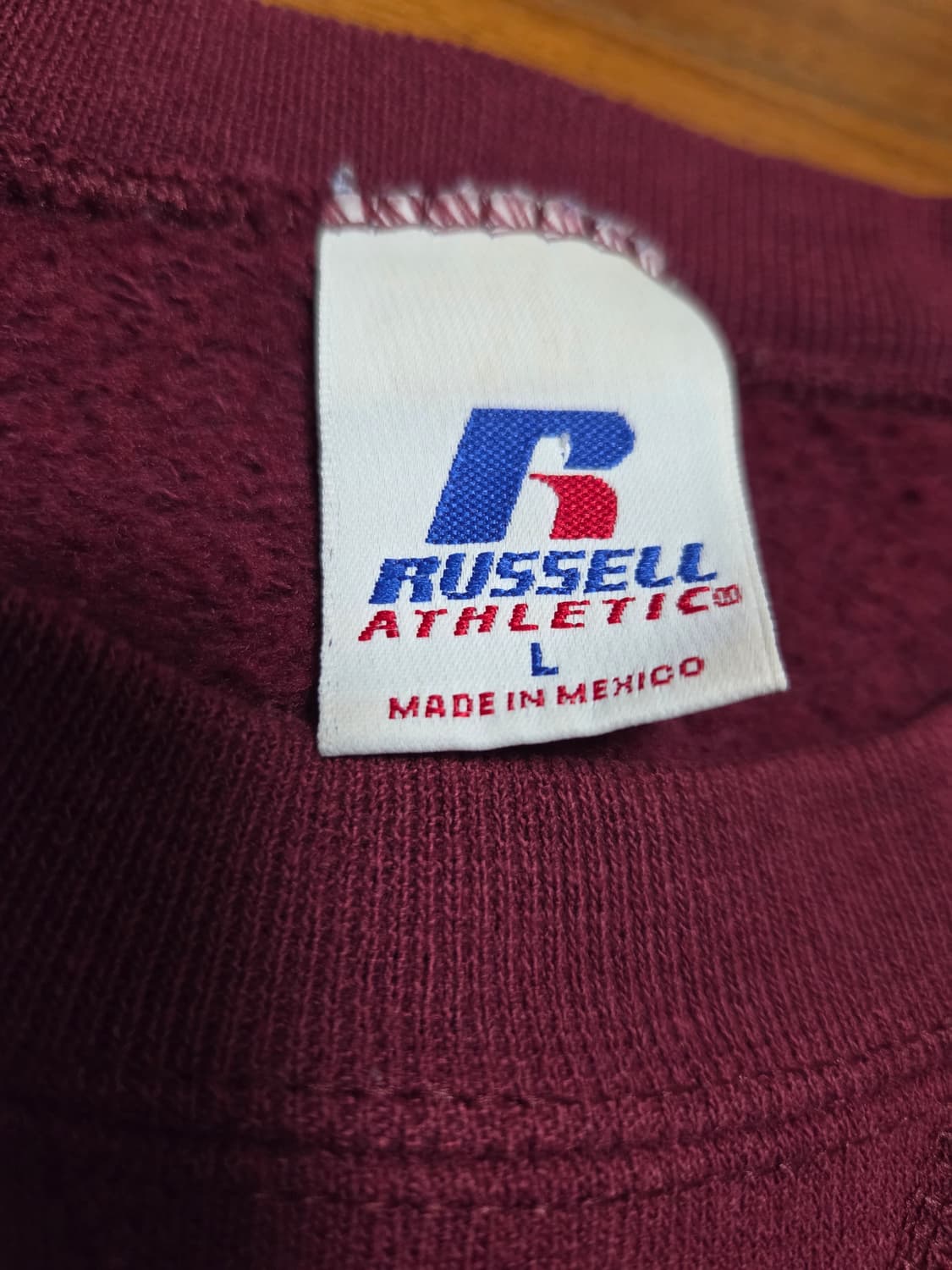 00s 러셀 버건디 스웻셔츠 L 상품이미지3