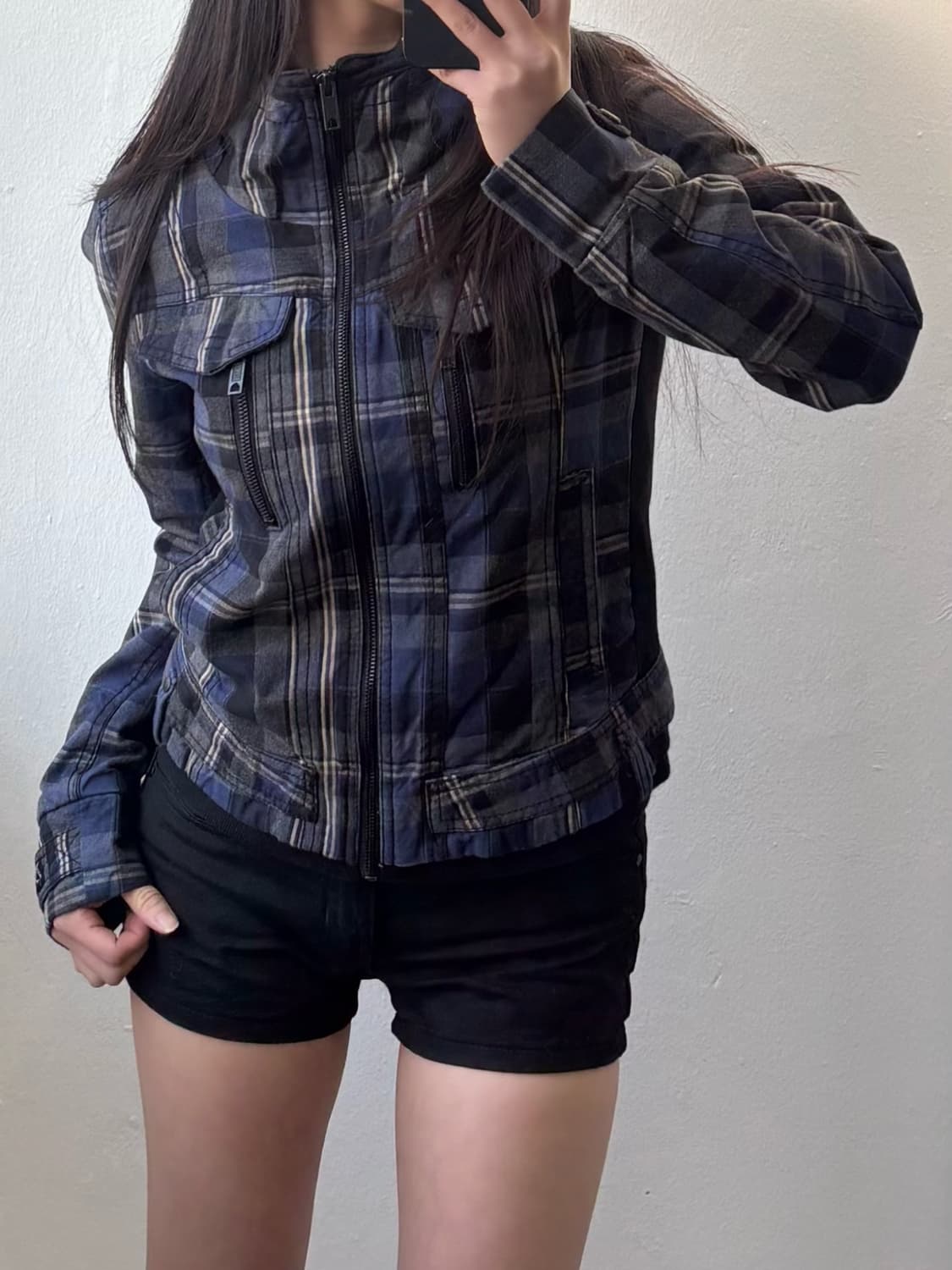 Buckaroo jeans Blue Check Zip-Up Jacket 상품이미지2