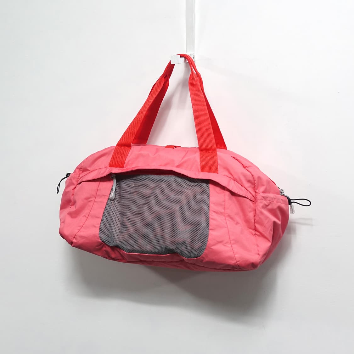 빈티지 코랄 핑크 나일론 레드위빙 스포츠 더플백  상품이미지3