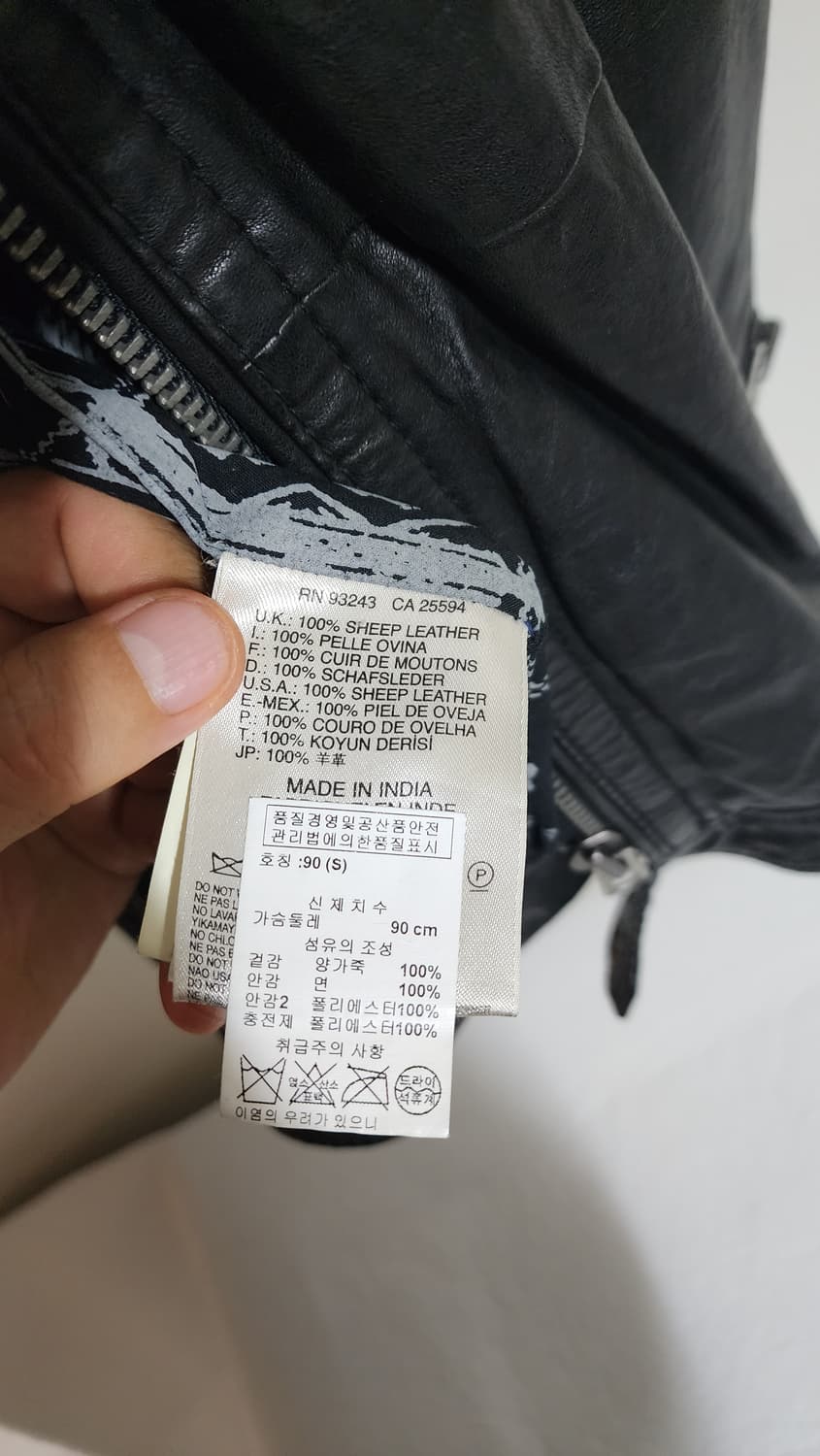 디젤(DIESEL) 레더 가죽 라이더 자켓 상품이미지6