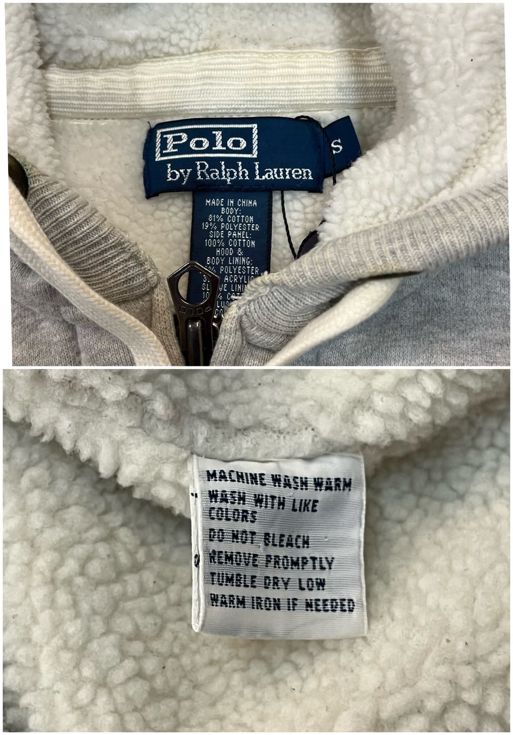 폴로 랄프로렌 기모 스키와펜 후드집업 연그레이 S #csz1986  상품이미지5