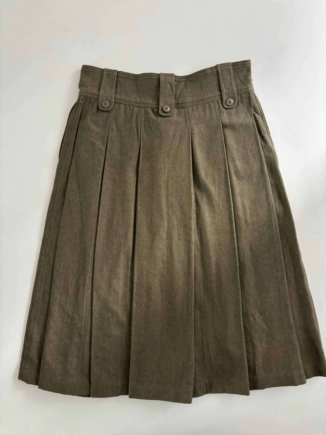 I.S 이세이미야케 90s 그린 플리츠 스커트 상품이미지8