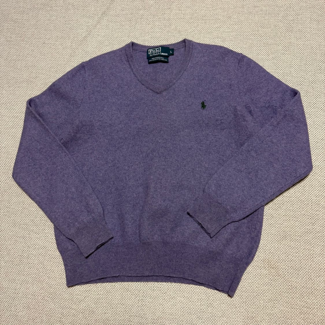 폴로 랄프로렌 우먼스 브이넥 울니트 상품이미지1