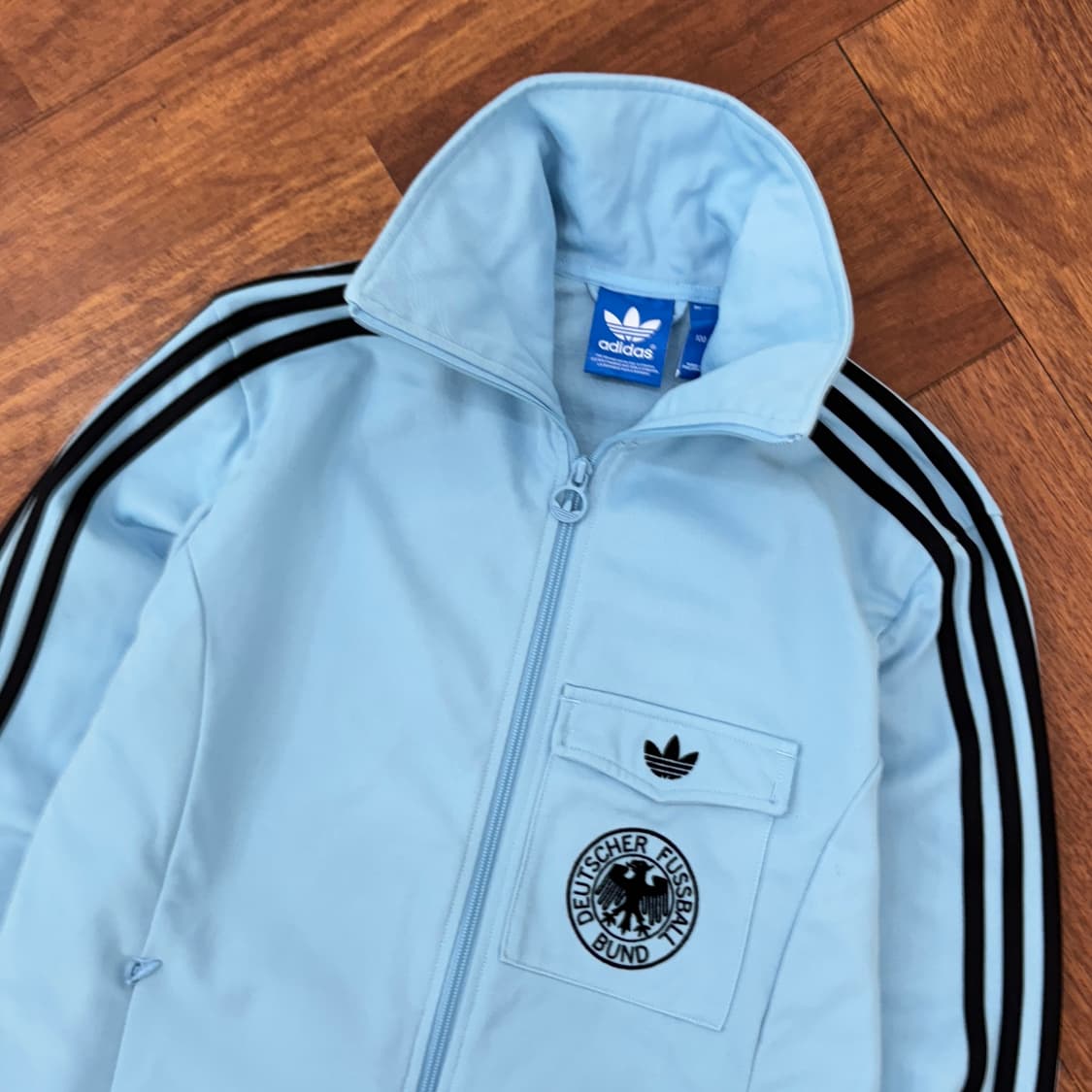 100 아디다스 독일 축구대표팀 스카이블루 트랙탑 져지 상품이미지4