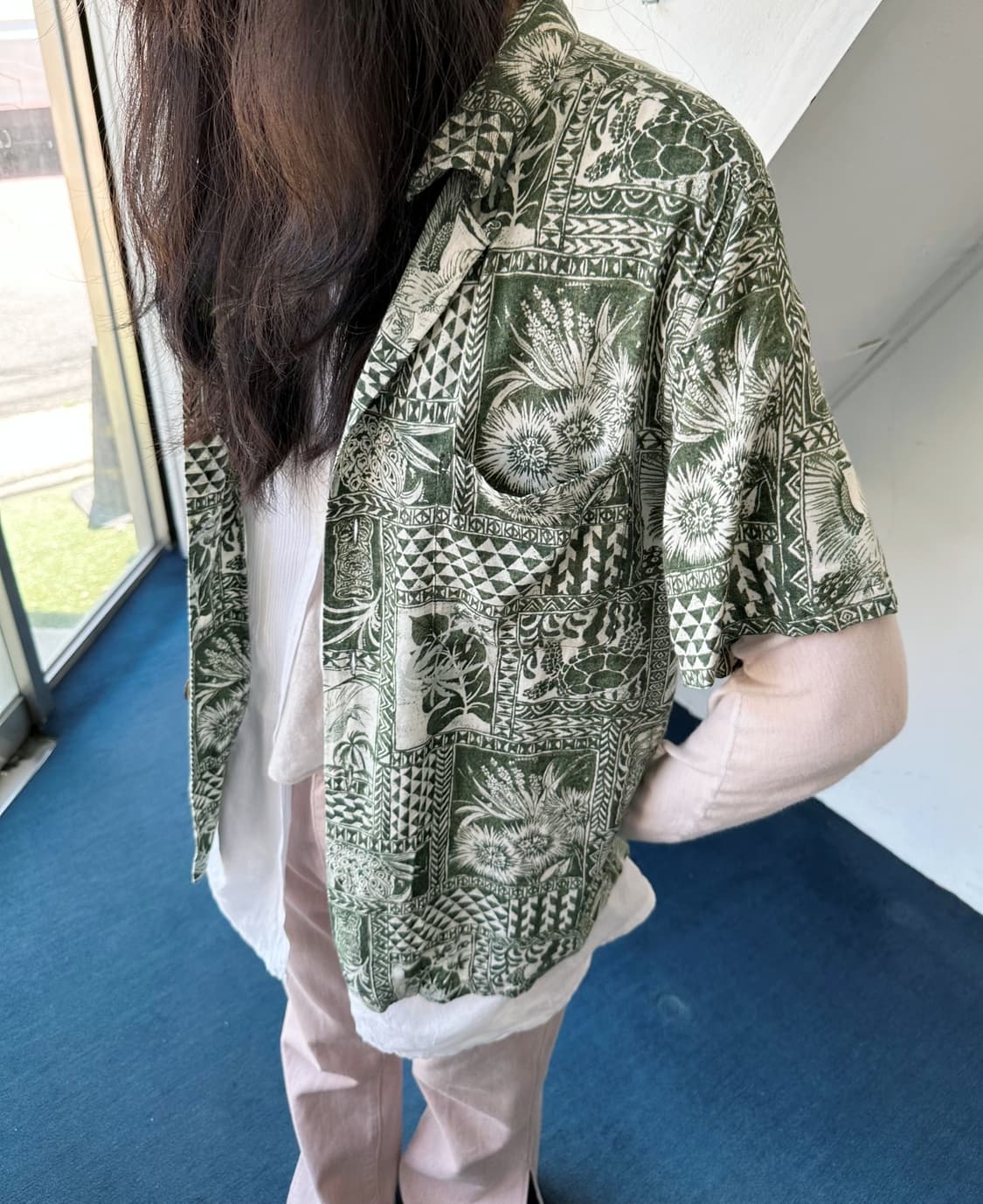 100% rayon design patterned H/S shirt 상품이미지6