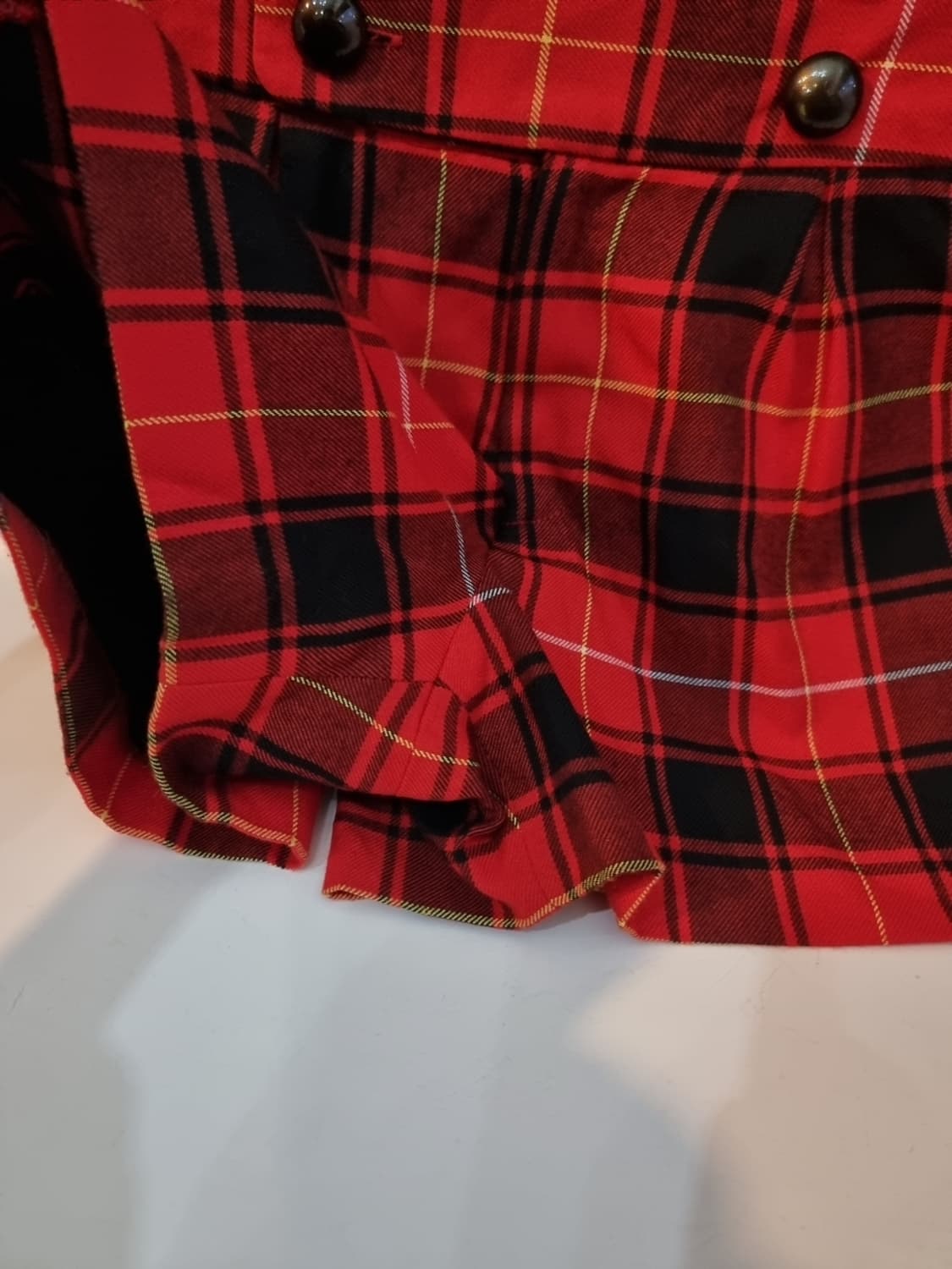 레드 타탄체크 하이웨이스트 팬츠 상품이미지4