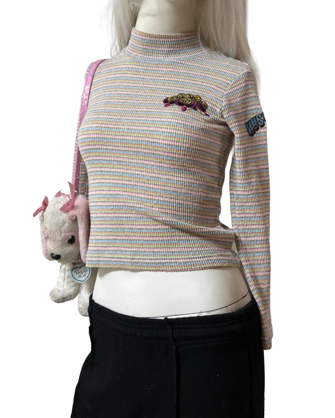 히스테릭 미니 글리터 목 폴라 티 상품이미지2