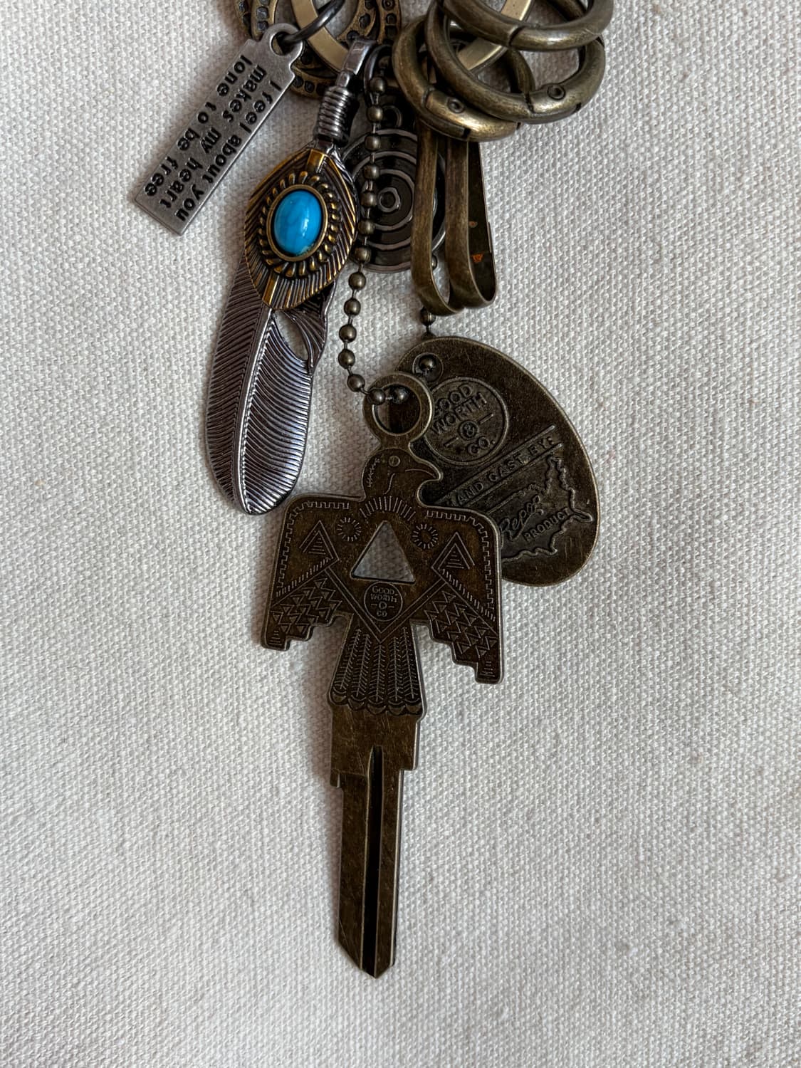 Quiet Blue Feather Keyring 상품이미지3