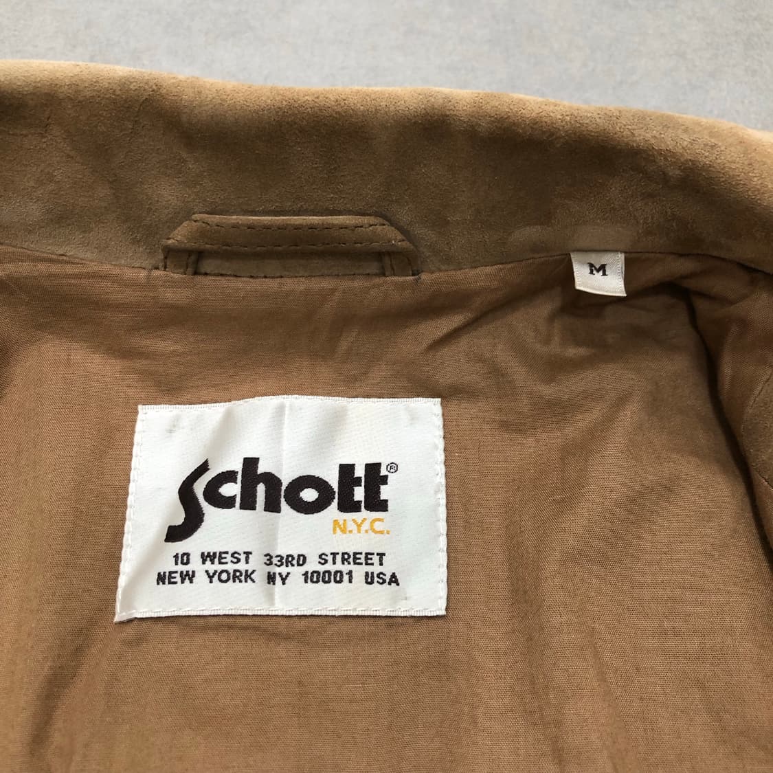 schott 쇼트 고트스킨 염소가죽 스웨이드 레더 자켓 M 상품이미지5