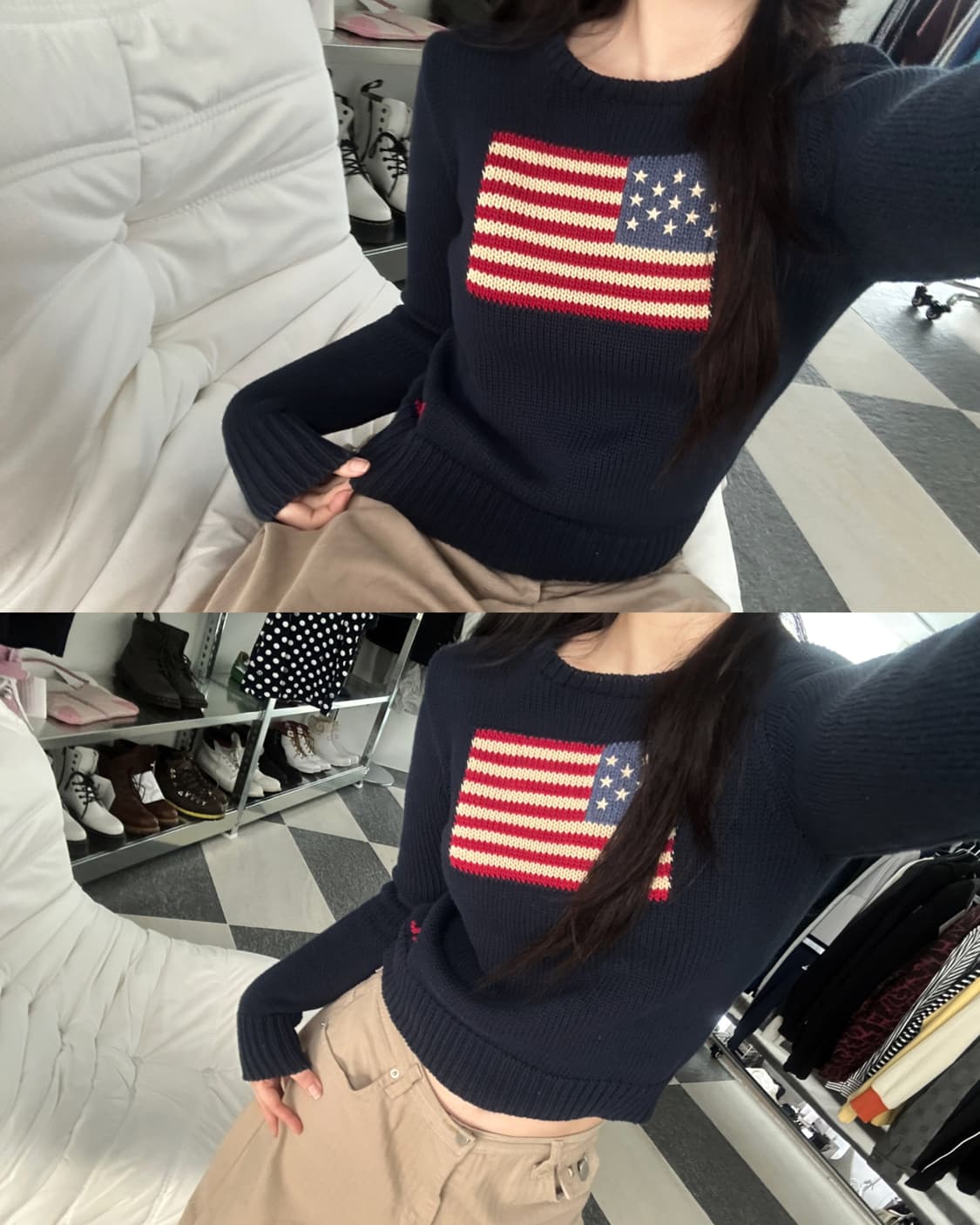 폴로 랄프로렌 네이비 성조기 니트 상품이미지10