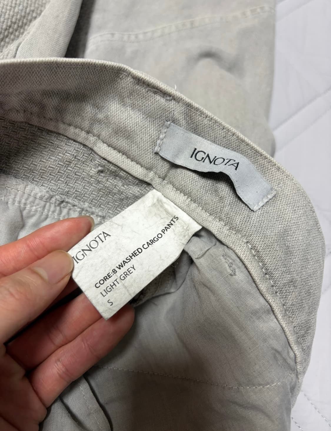 이그노타 코어8 워시드 카고 팬츠 라이트 그레이 상품이미지6