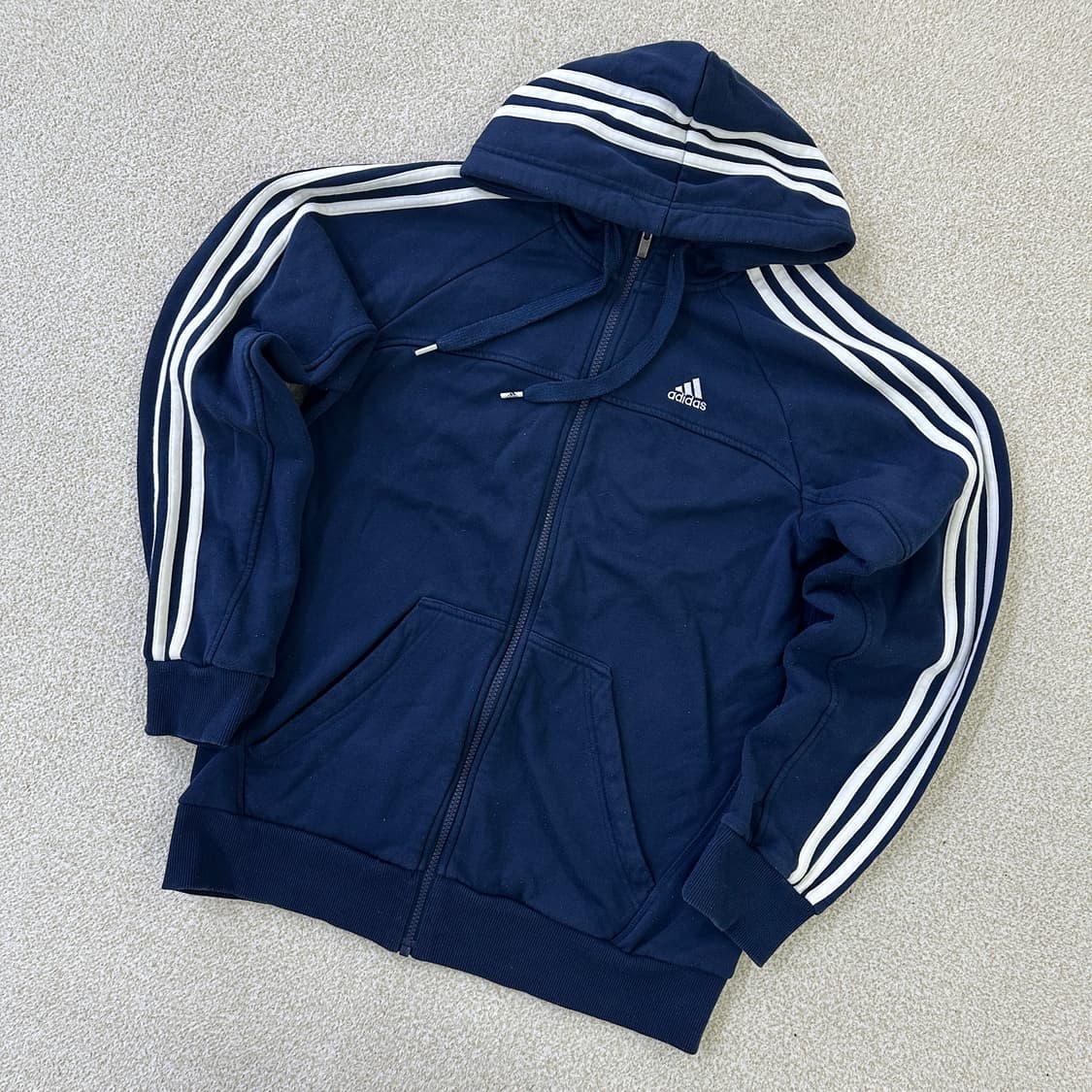 100 아디다스 네이비  후드 집업 0324D 상품이미지1