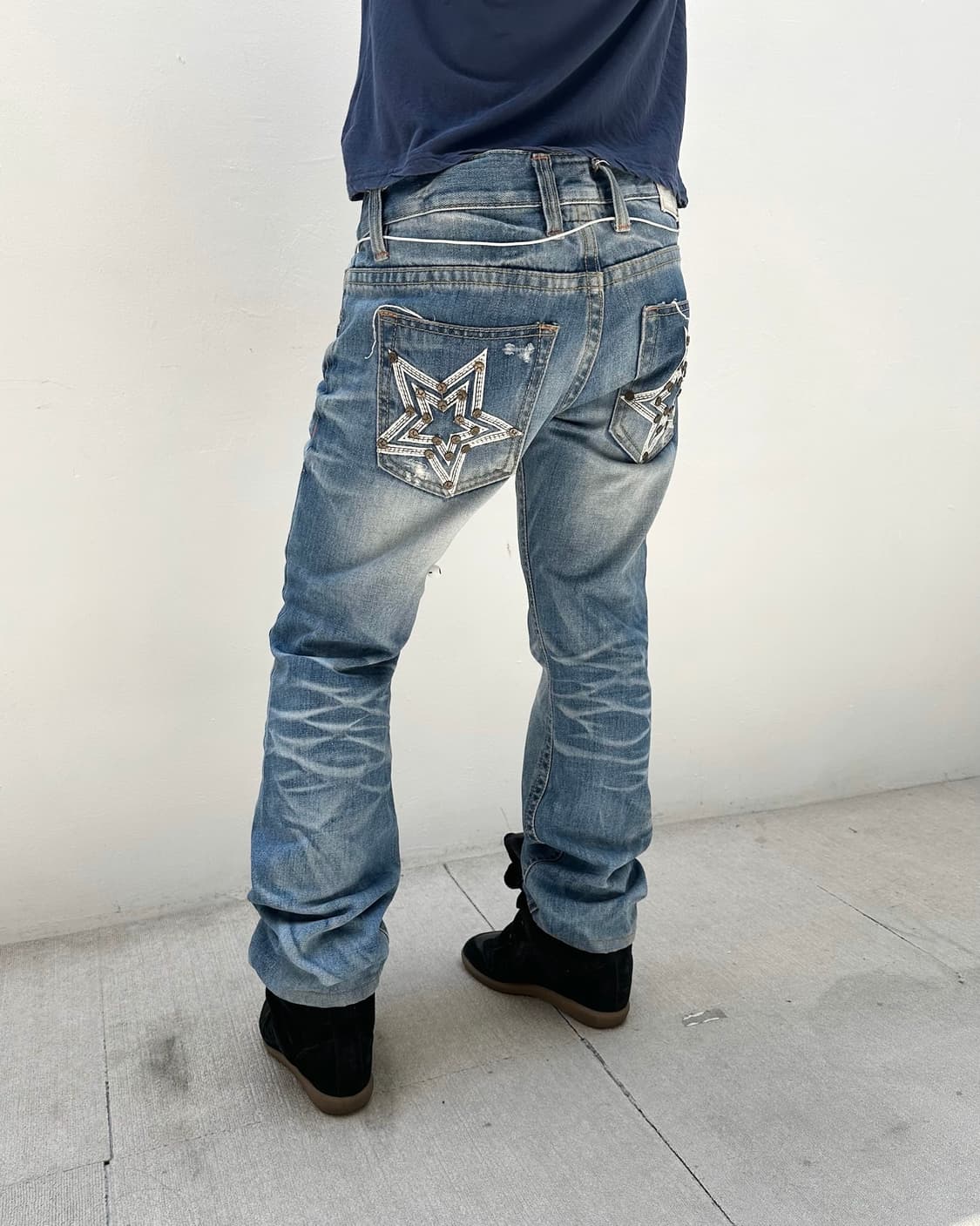 Lolita Star point denim straight pants 상품이미지1
