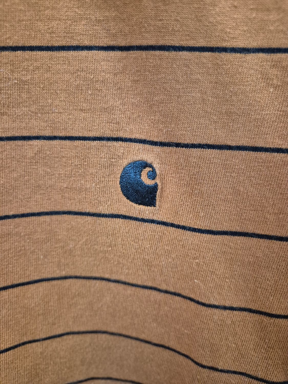 칼하트 WIP 스트라이프 반팔 티셔츠 브라운 L 상품이미지6