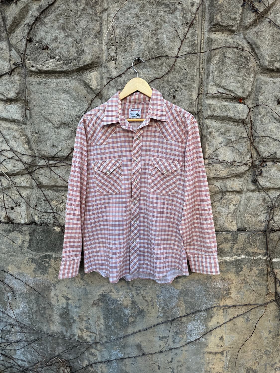 70~80s round-up usa 빈티지 체크 웨스턴 셔츠 105 상품이미지1