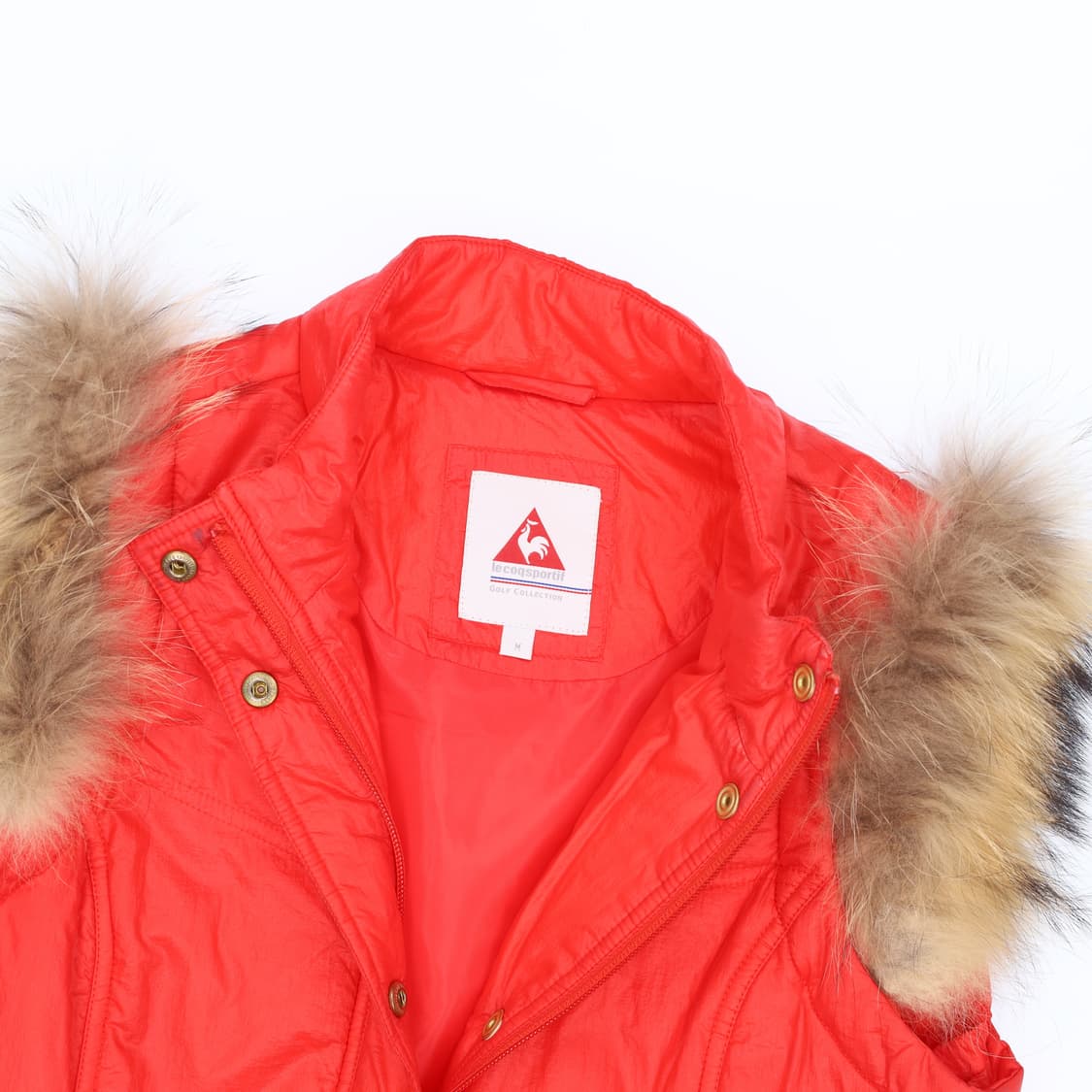 [M] 르꼬끄 골프 여성 라쿤털 패딩조끼 1209 H1 상품이미지5