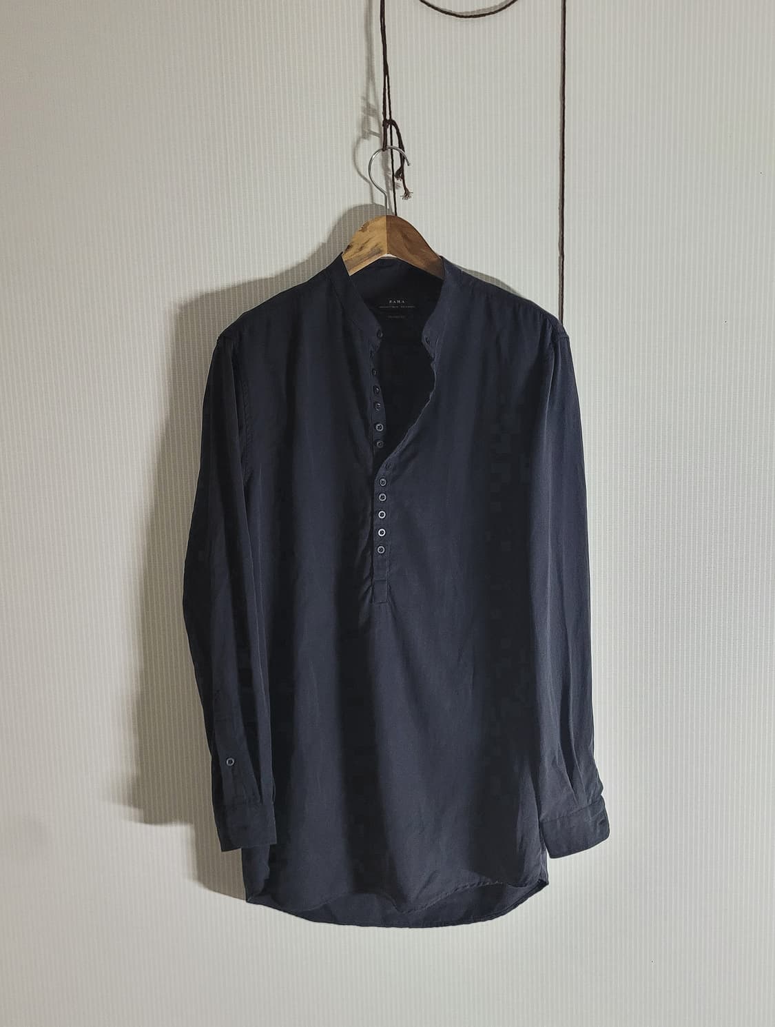 자라 아티저널 헨리넥 롱셔츠 상품이미지3