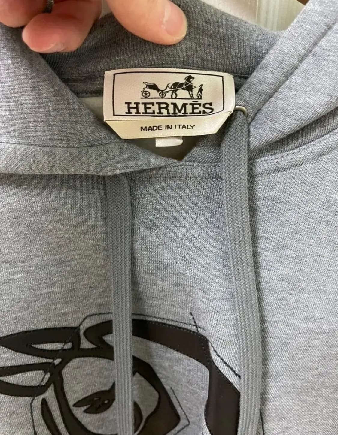 [미개봉 새상품] 에르메스 페가수스 램스킨패치 후디 그레이 Large 상품이미지3