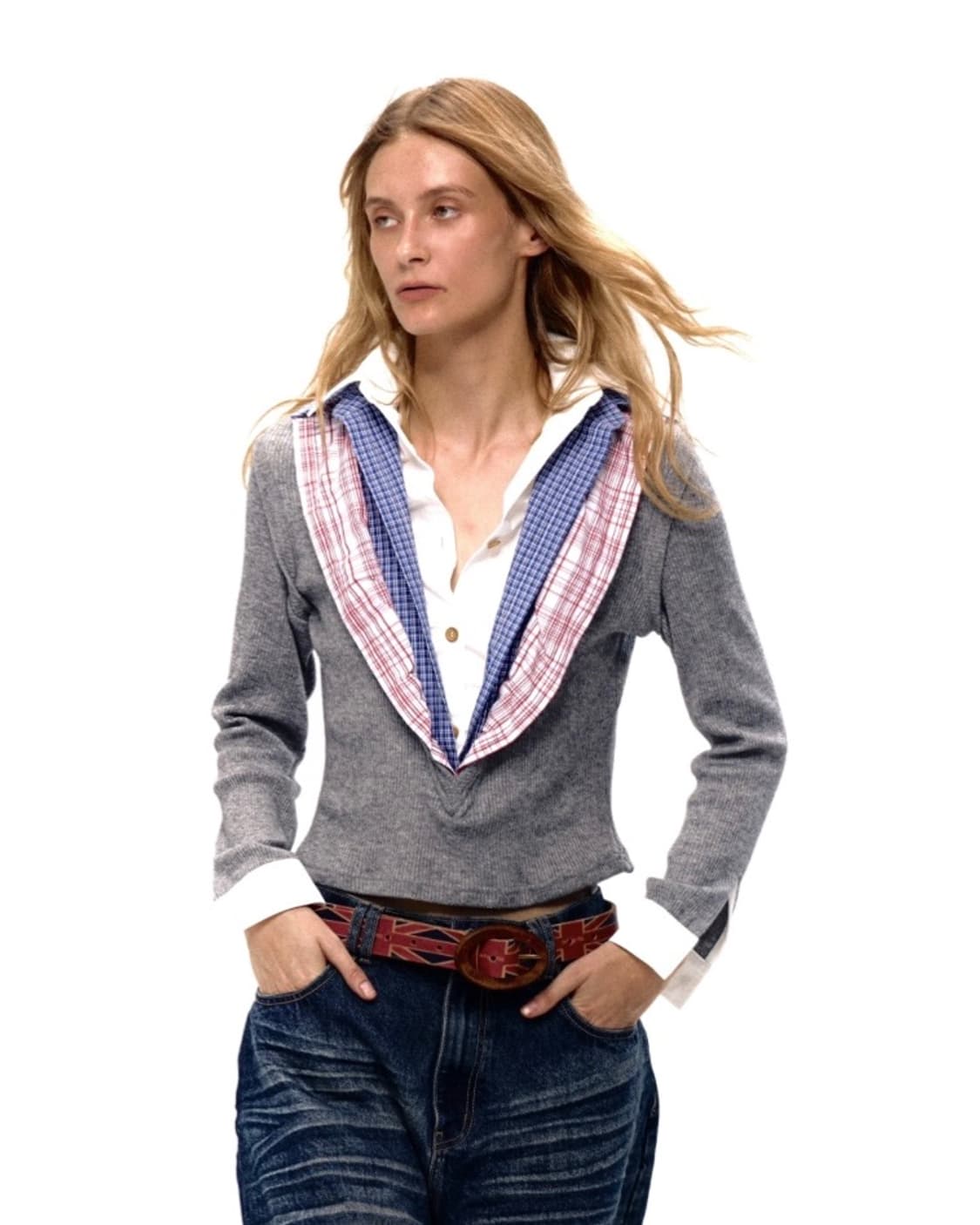 NyDkyel folded three-layer shirt 레이어드 셔츠 상품이미지1