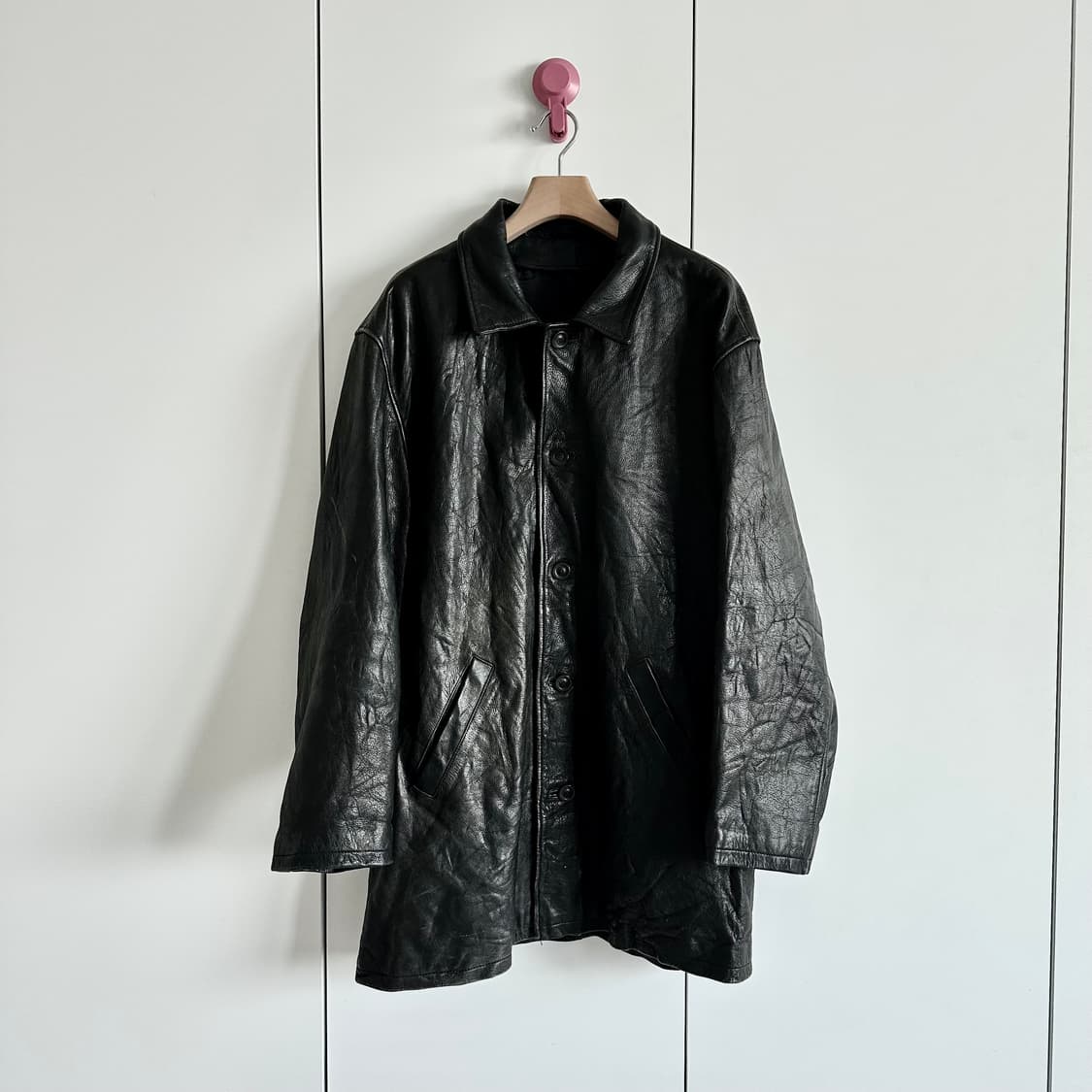 윌슨즈레더 레더 싱글카라 코트 상품이미지1