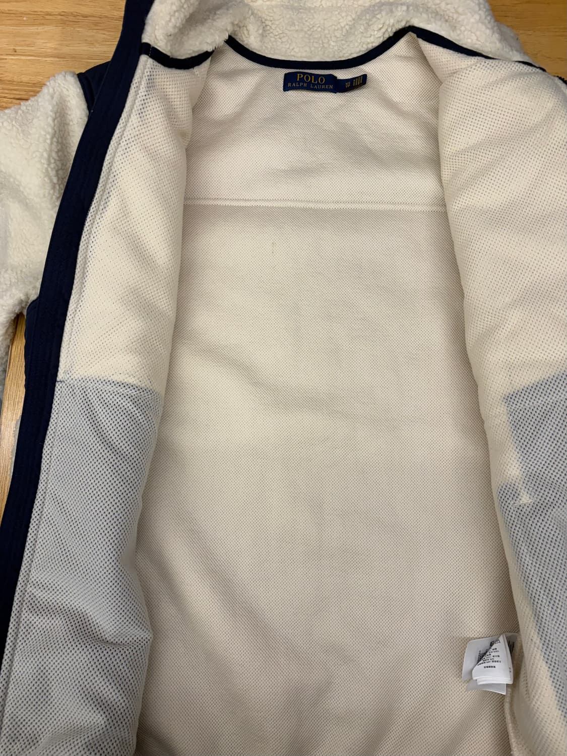 폴로 랄프로렌 네이비 양털 플리스 후리스 집업 자켓   xs   상품이미지6