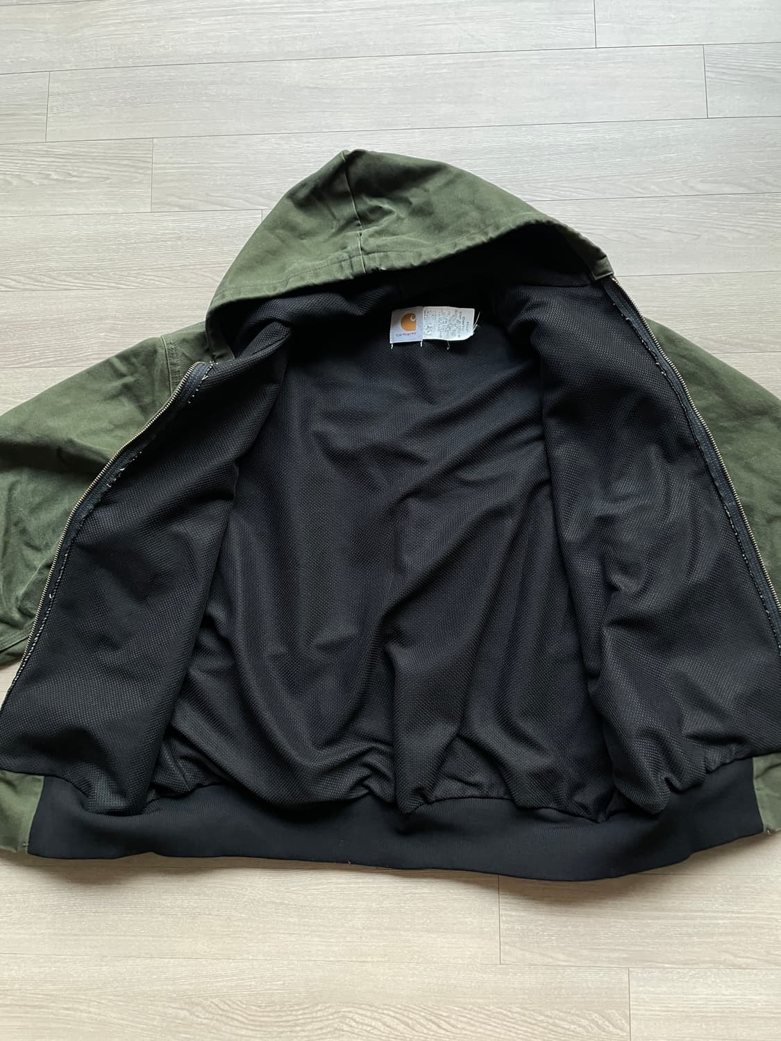 90s 칼하트 JR104 그린 액티브 자켓 OG 후드자켓 상품이미지6