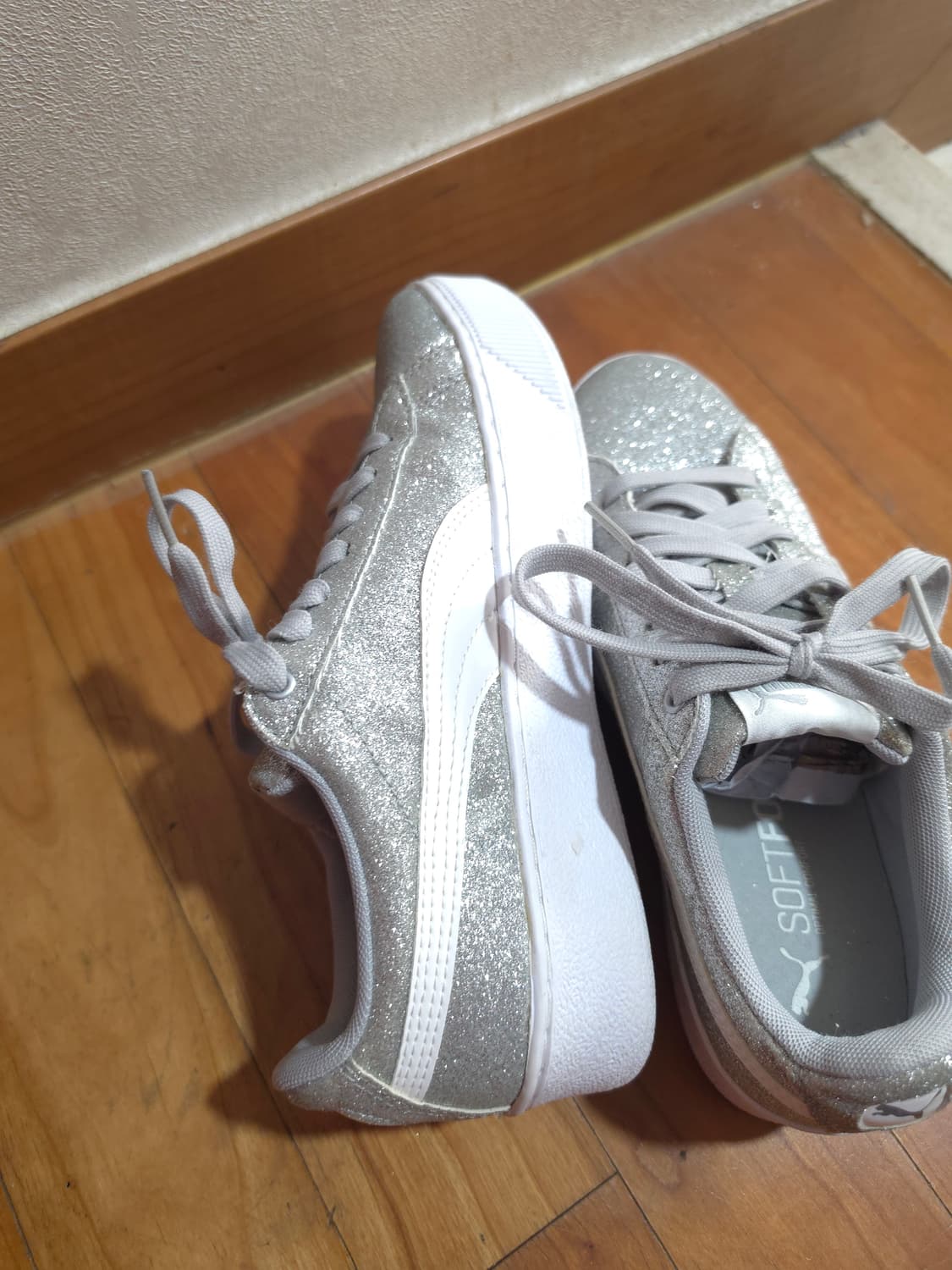 푸마 실버 그레이 글리터 플랫폼 스니커즈 상품이미지5