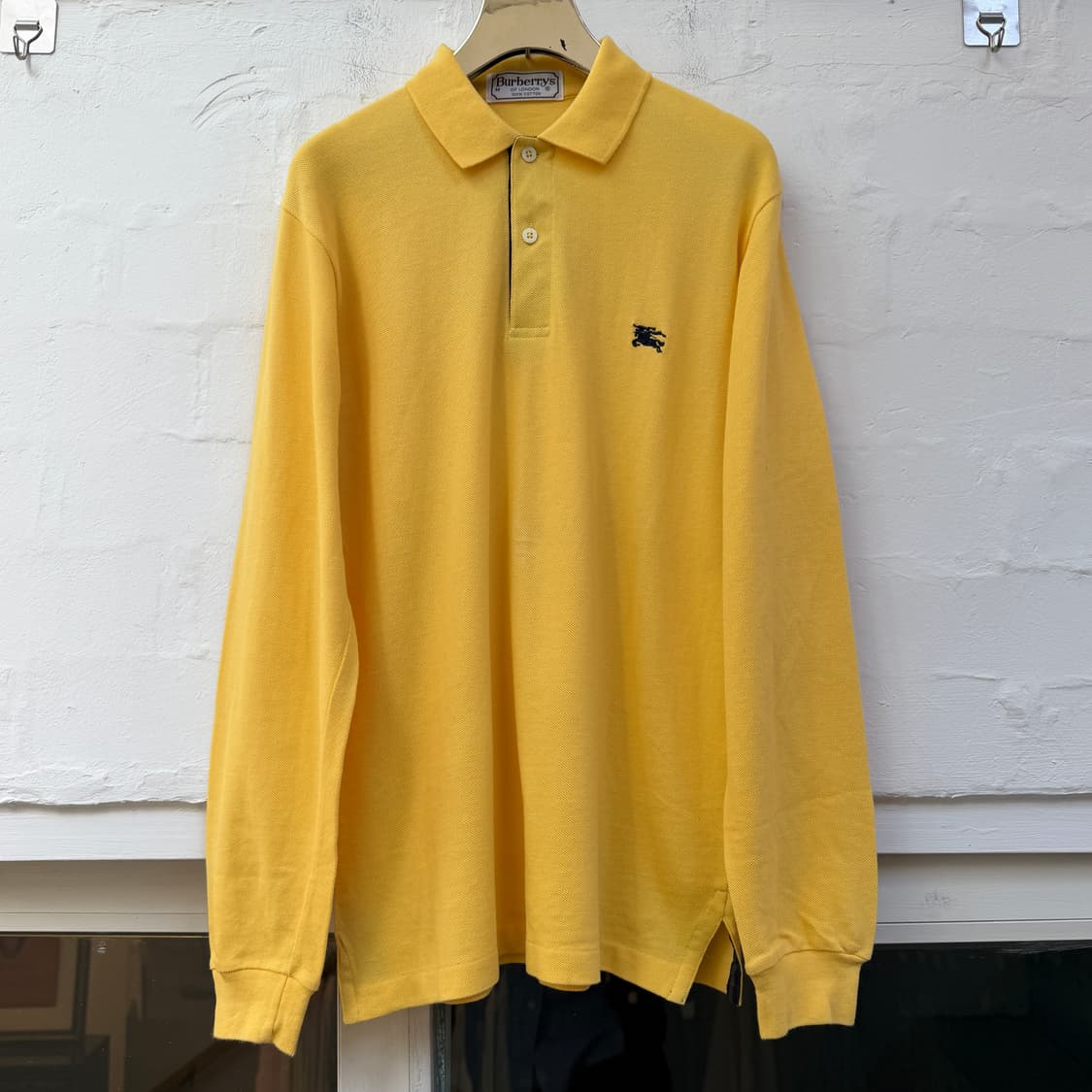 Burberrys 버버리 빈티지 옐로우 긴팔 폴로셔츠 M 상품이미지1