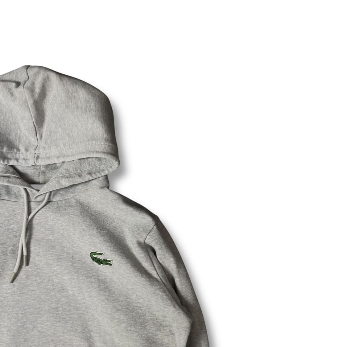 라코스테 그레이 로고패치 후드티  상품이미지2
