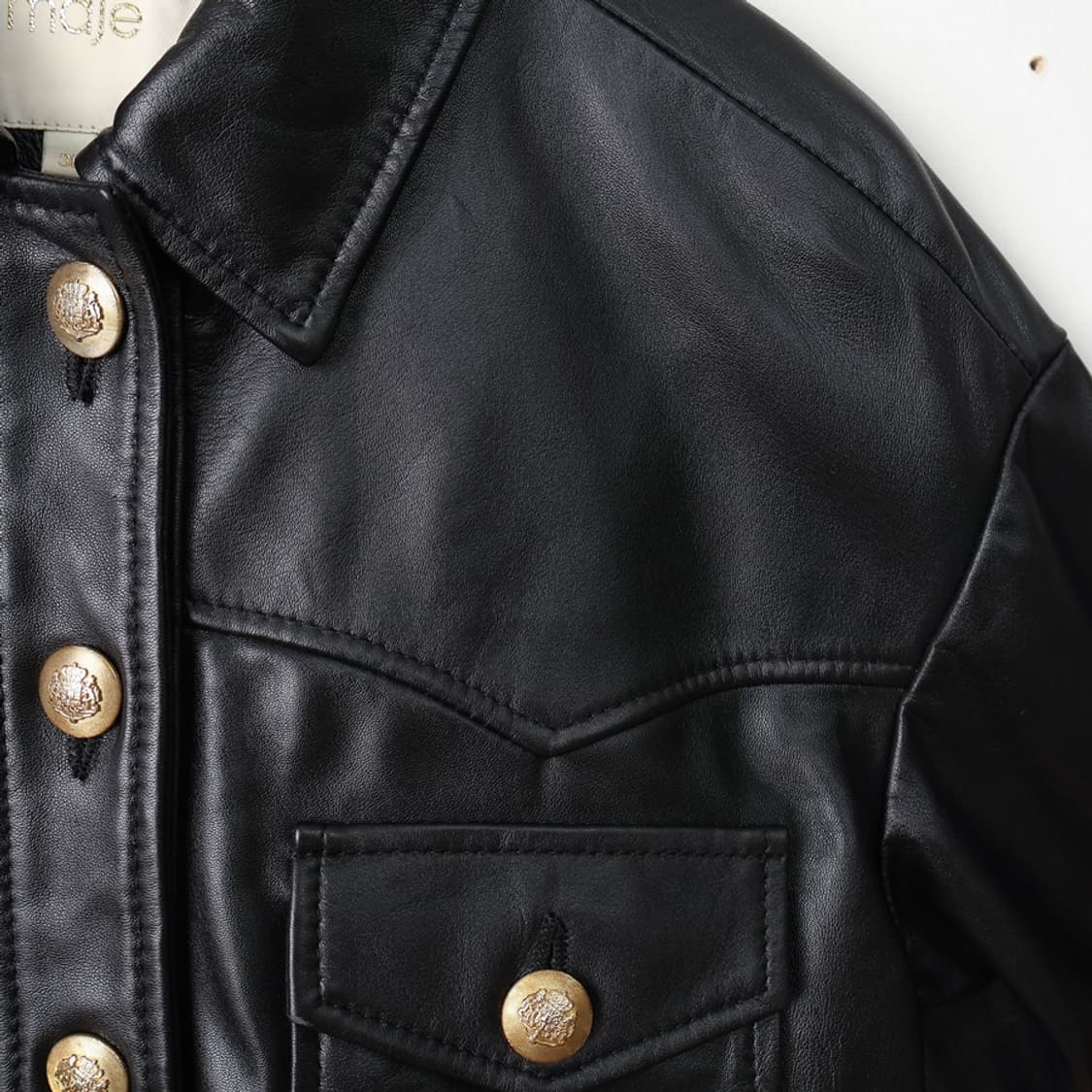 44/마쥬 크롭 레더 자켓 상품이미지3