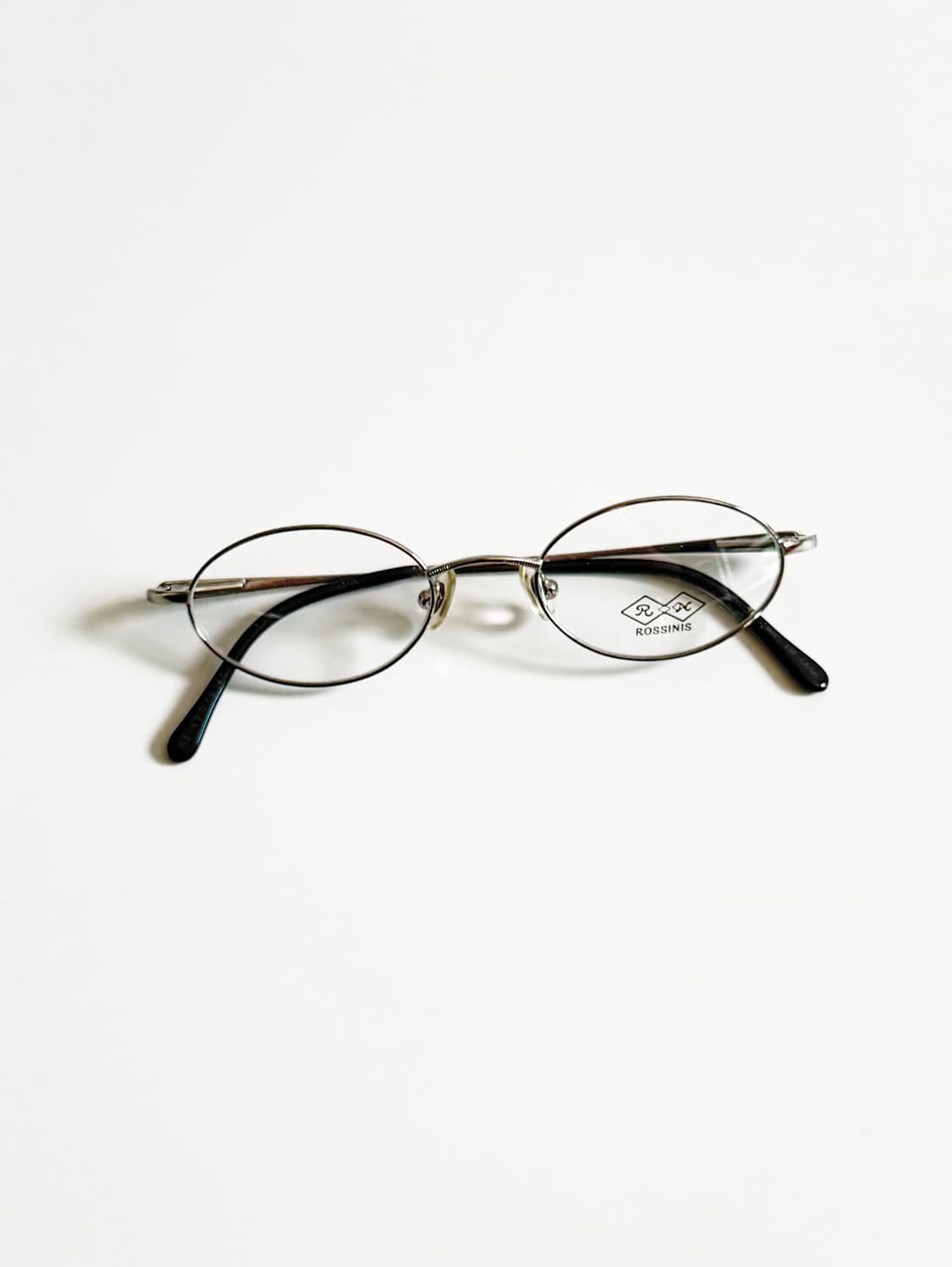 90s ROSSINIS 실버 메탈 슬림 오벌 프레임 빈티지 안경 상품이미지2