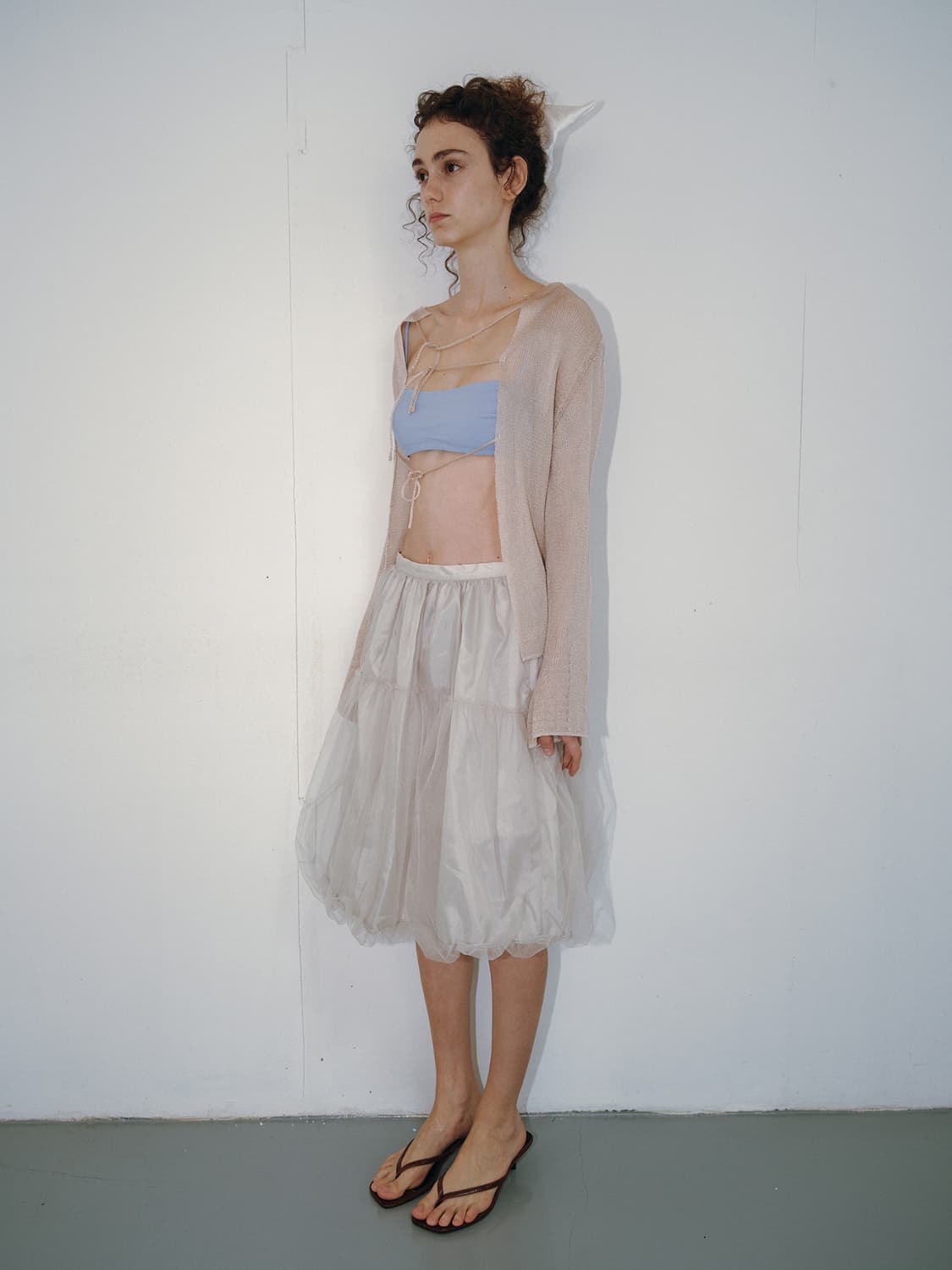 리본빛 Rase Tie Cardigan   상품이미지3