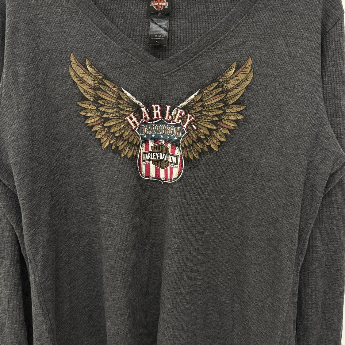 할리데이비슨 긴팔 티셔츠 차콜 그레이 여성 XL 상품이미지2