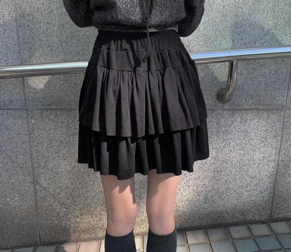 속바지내장) 캉캉 기모 스커트 상품이미지2