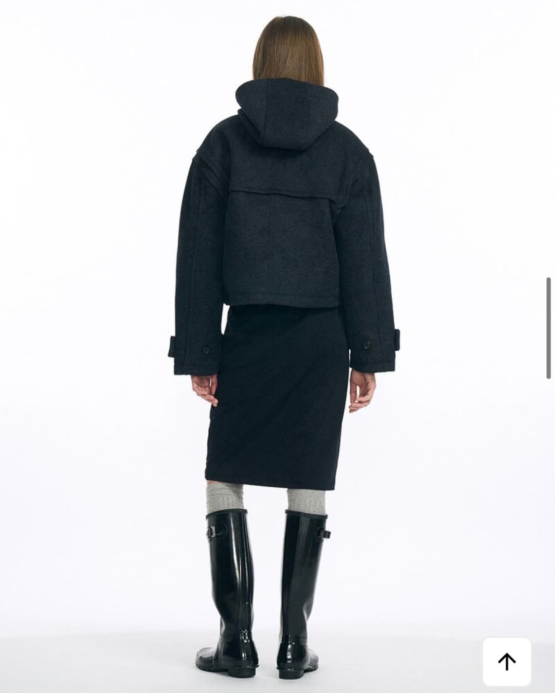 파르티멘토 우먼 숏 더플코트 차콜그레이 F 상품이미지2