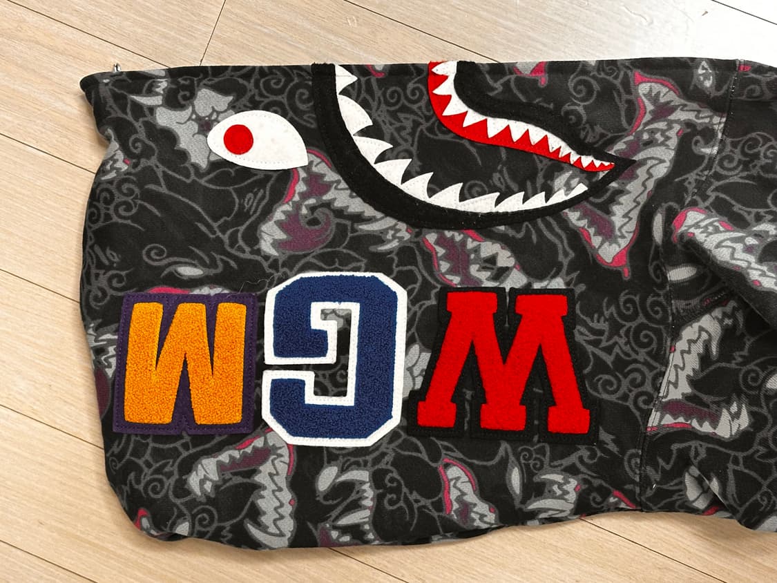 베이프 샤크후드 재패니즈 타투 흑 상품이미지7