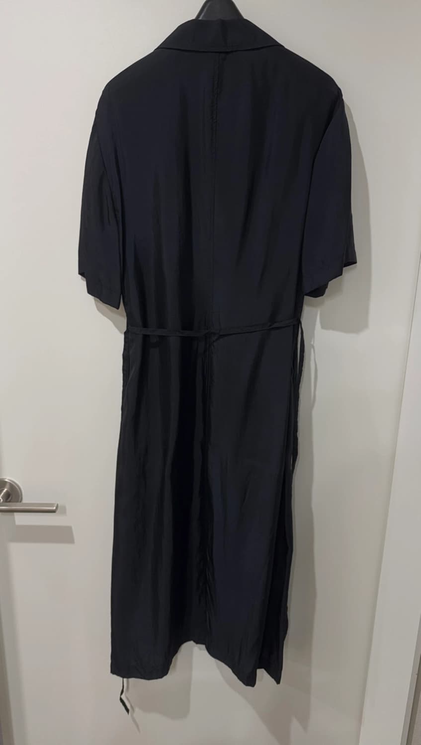 아모멘토 AMOMENTO 큐프라 셔츠 드레스 블랙 상품이미지3