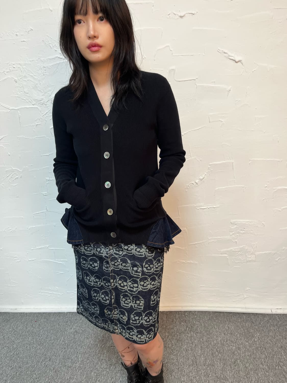 사카이 도킹 가디건 니트 상품이미지8