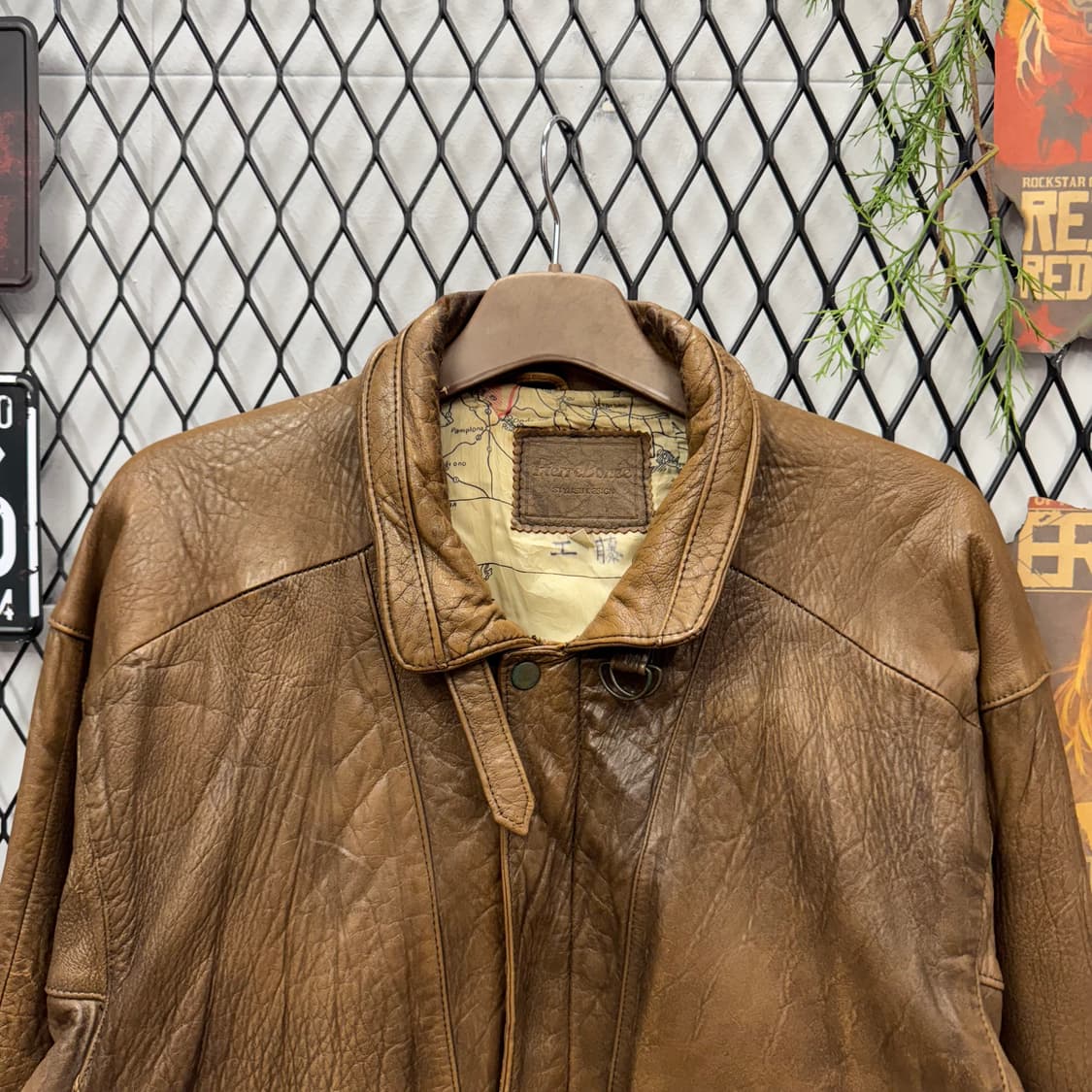 JPN VINTAGE 클래식 헌팅 양가죽 자켓 쉐도우 포켓 디테일 브라운 상품이미지3