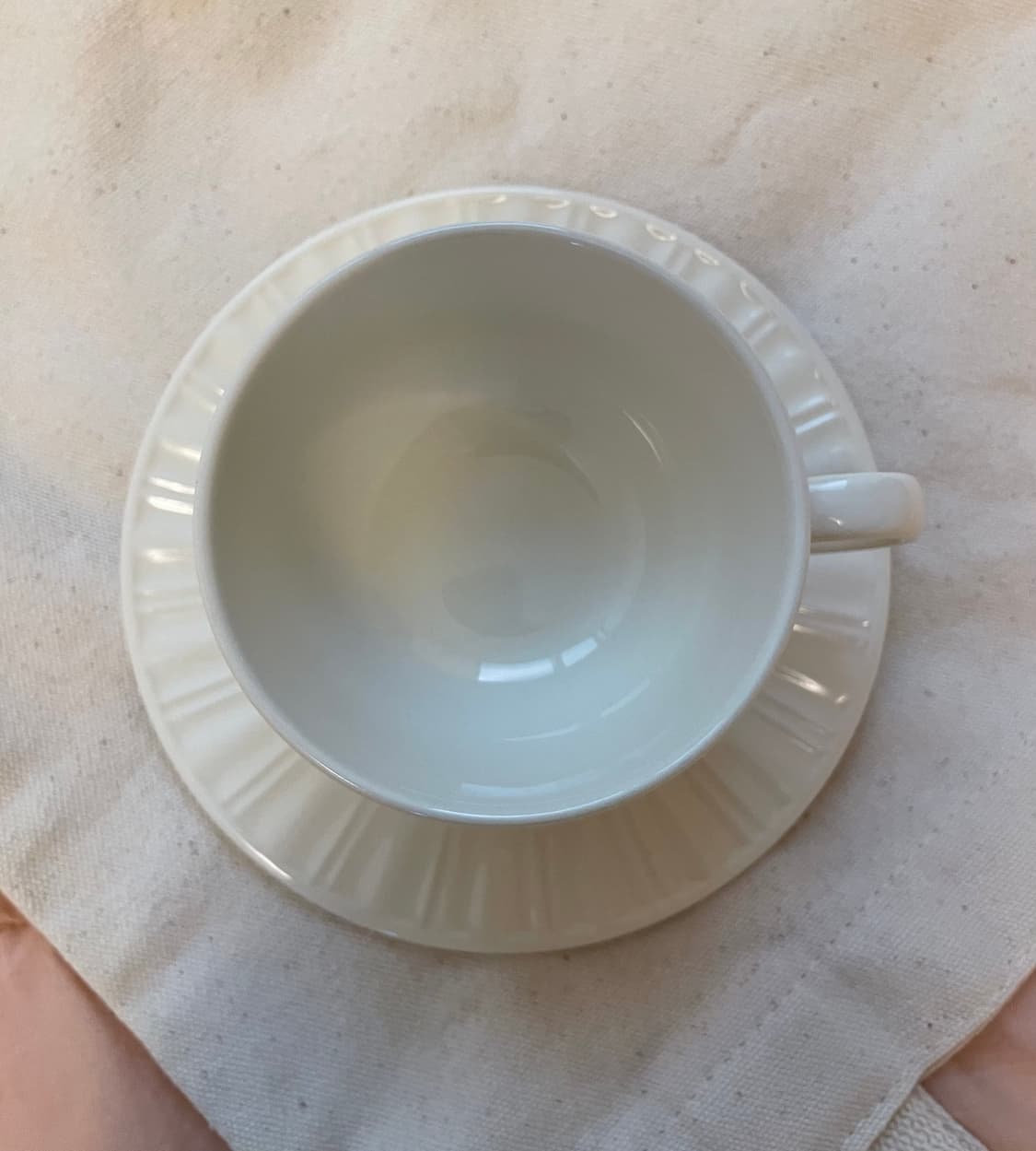 프리미엄 화이트 포슬린 양각음각 커피잔 찻잔 아스티에풍 상품이미지3