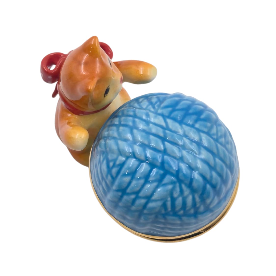 90s 영국 털실 고양이 피겨린 트링켓 상품이미지4