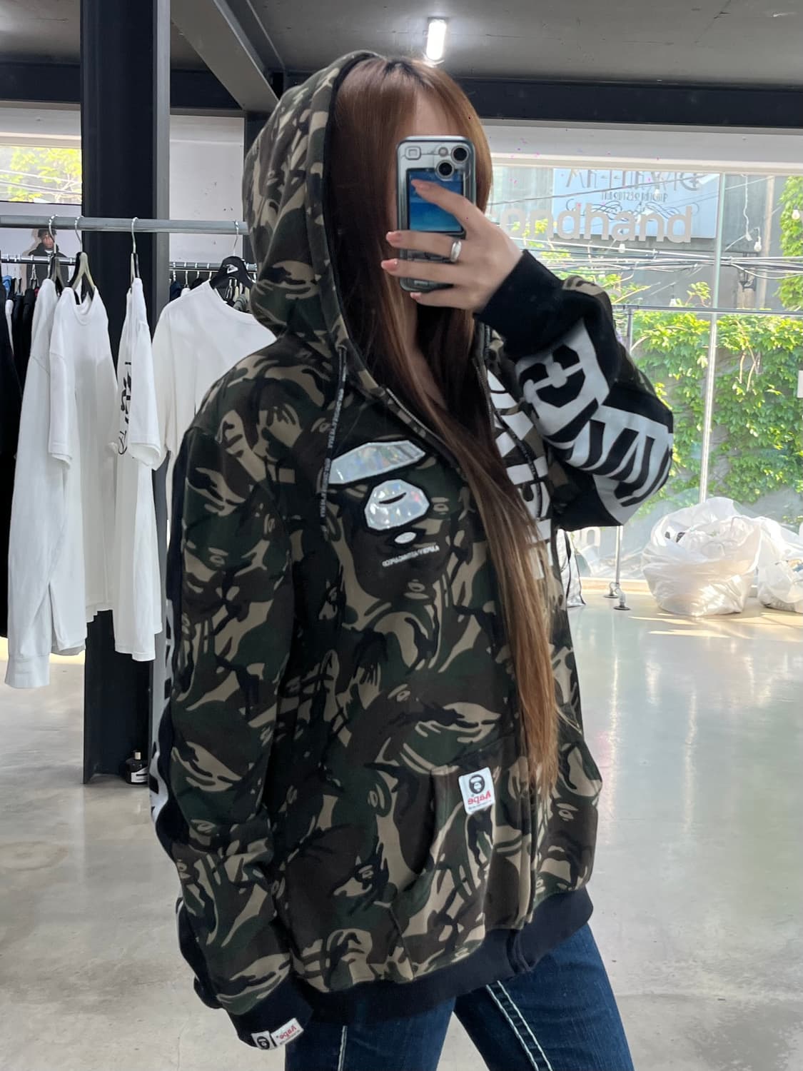 에이프 APUNVS 풀 카모 후드집엄  상품이미지3