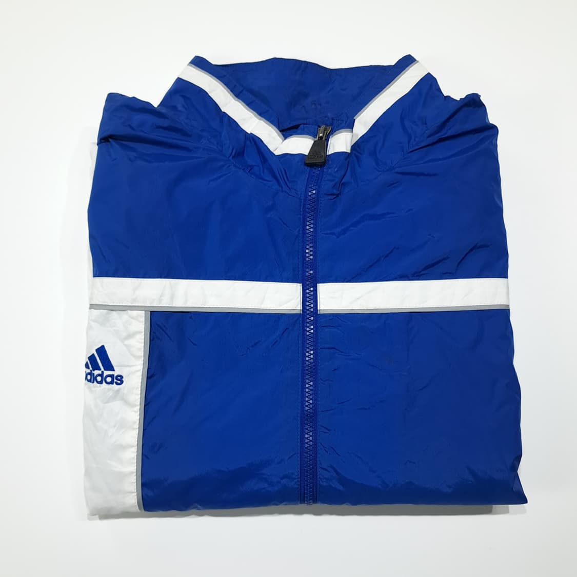 CL734 XL 아디다스 00s 블루 화이트 바람막이 자켓 상품이미지9