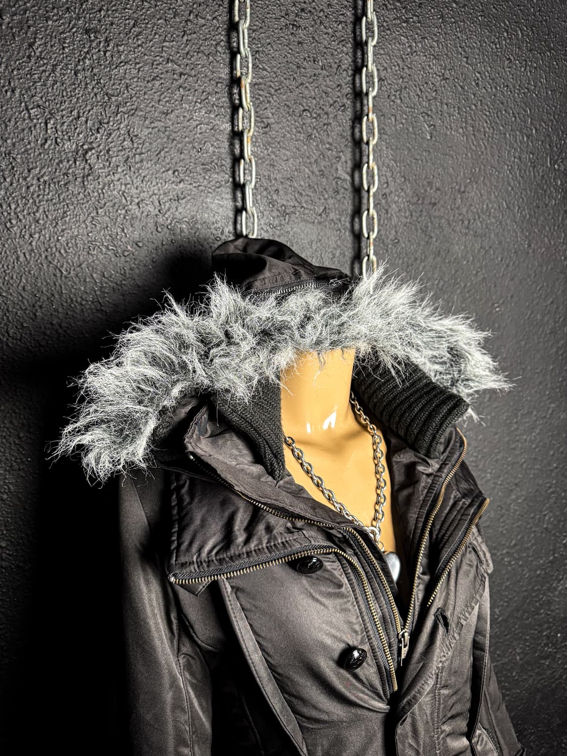 2000’s MAISON GILFY – Fur Short Parka 상품이미지2