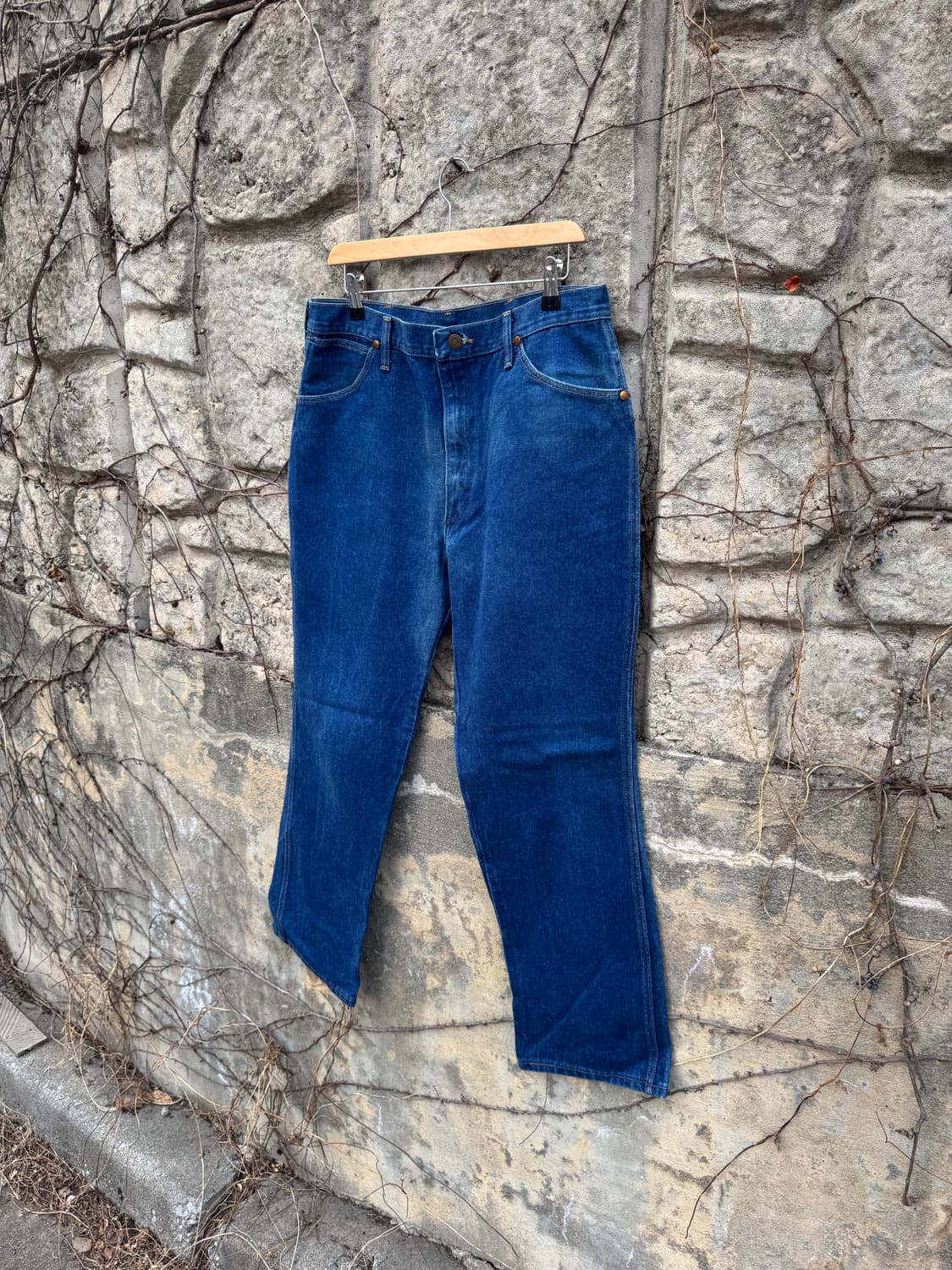 80s 랭글러 빈티지 912den 카우보이컷 워싱 데님 팬츠 부츠컷 상품이미지3