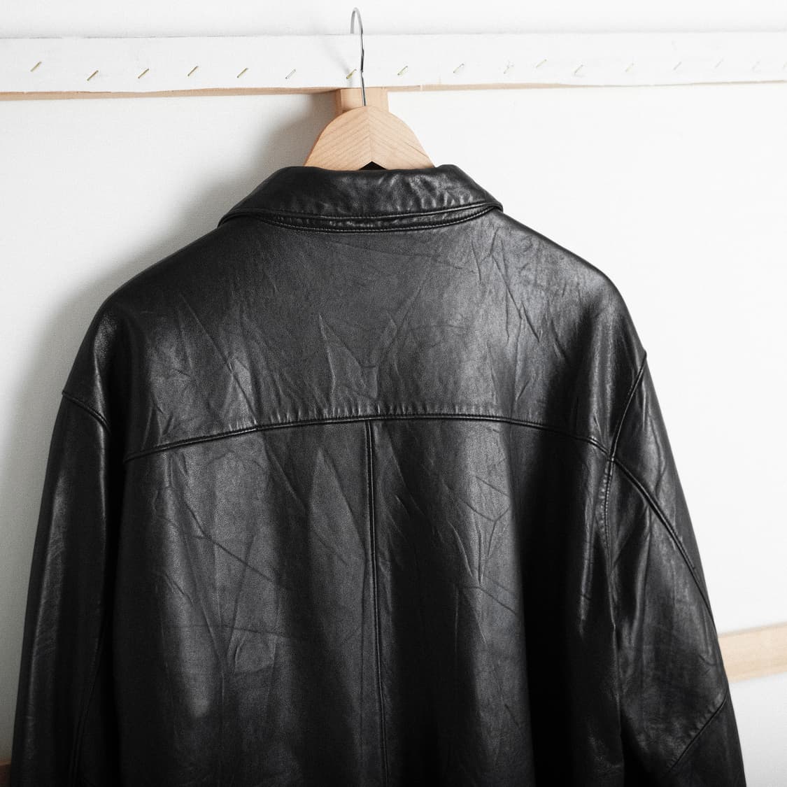 골든베어 야후(Yahoo)별주 블랙 레더 자켓 L(105)사이즈 상품이미지8