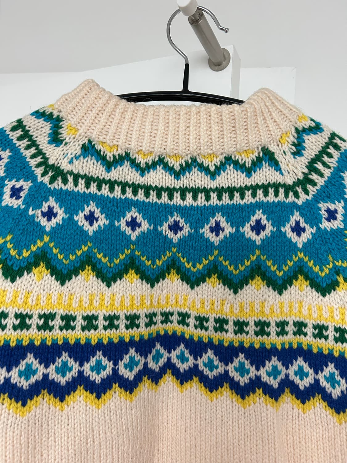 울 100 빈티지 노르딕 핸드니트 상품이미지2